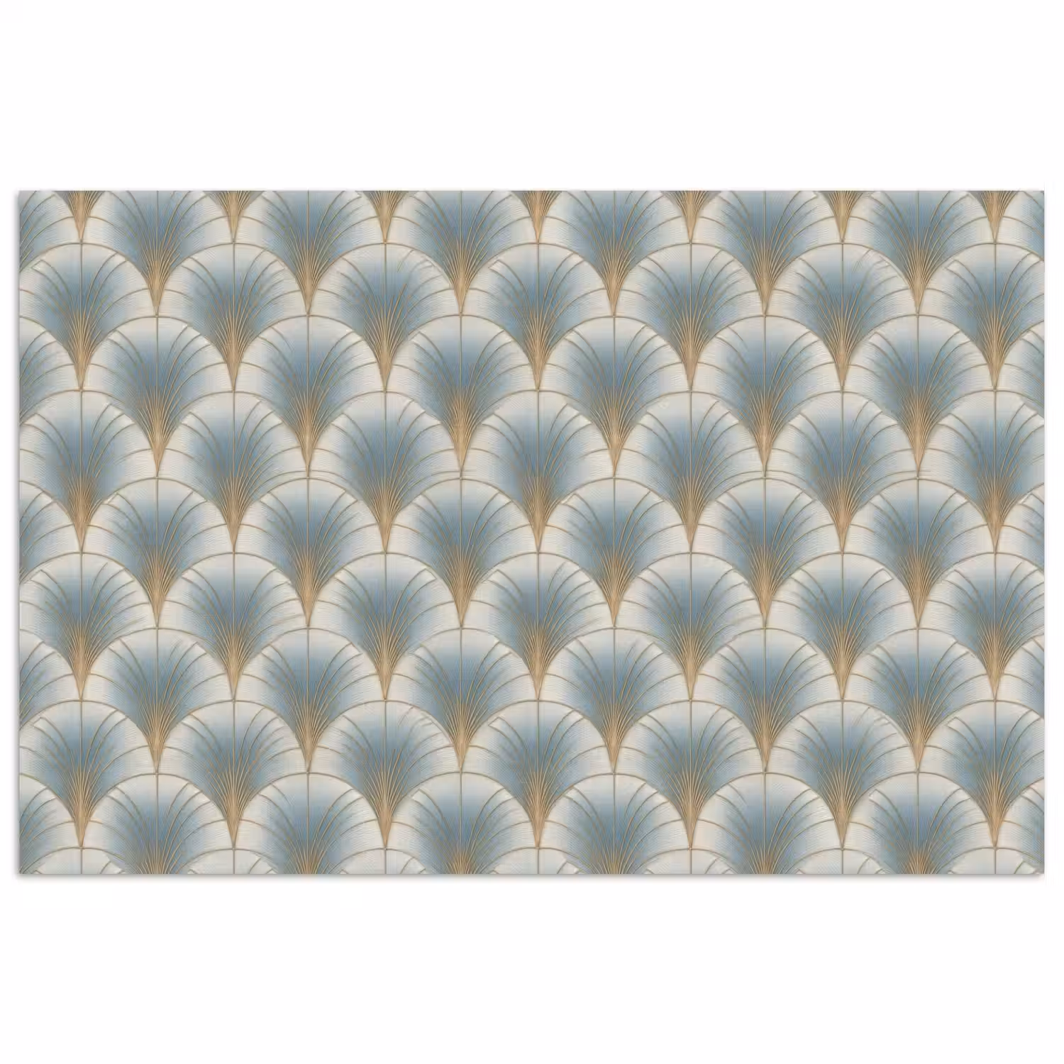 Waaier - Klassiek - Blauw poster papier klein 62 -3d