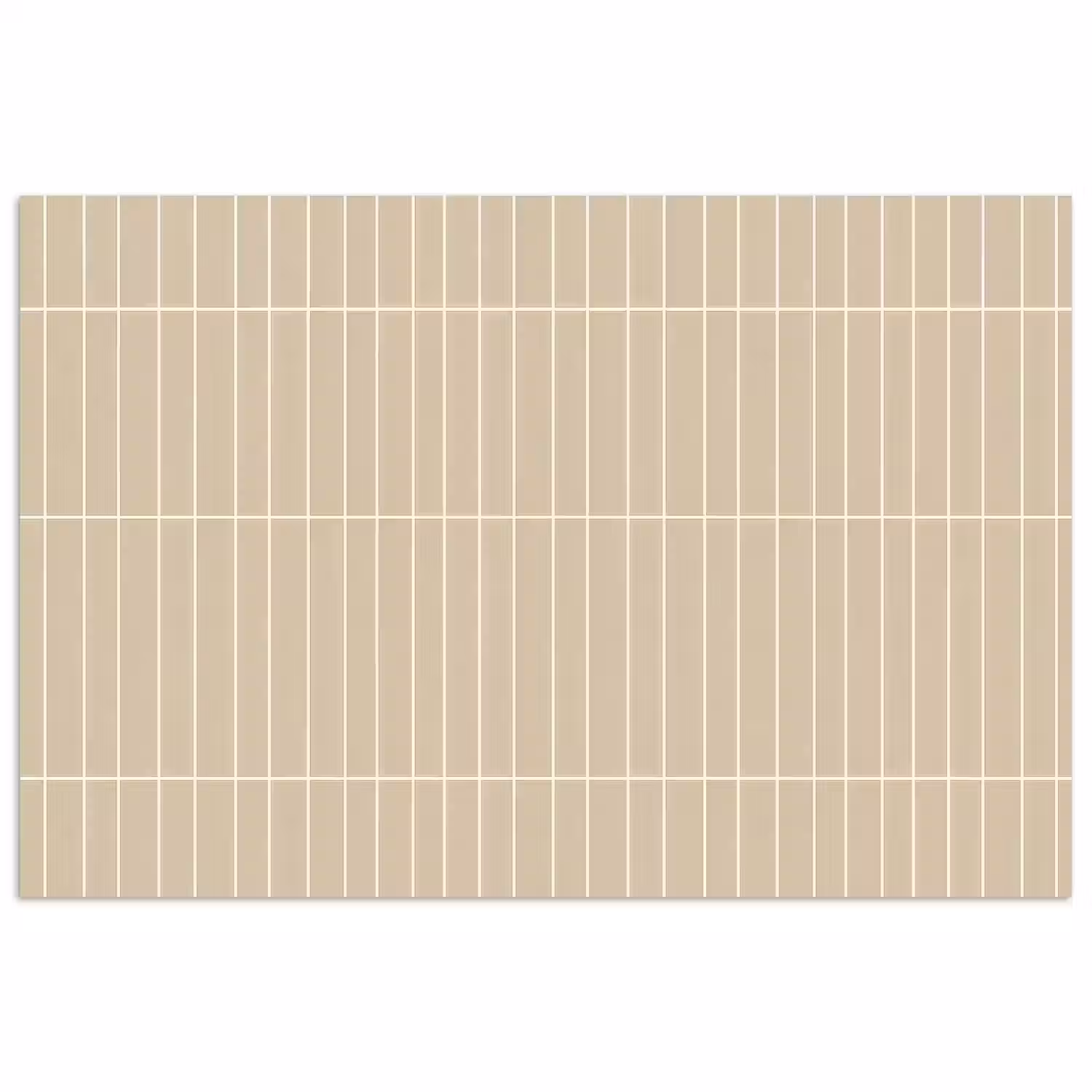 Verticaal - Wandtegel - Crème - Beige poster papier klein 62 -3d