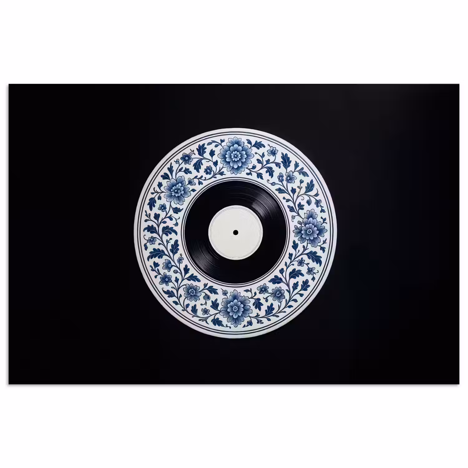 Vinyl - LP - Delfts Blauw - Muziek poster papier klein -3d