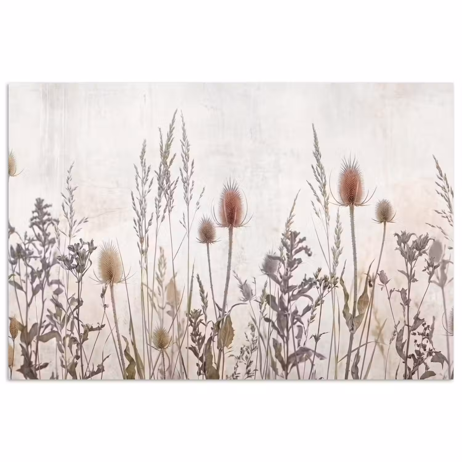 Weidebloemen - Design - Sepia poster papier klein -3d
