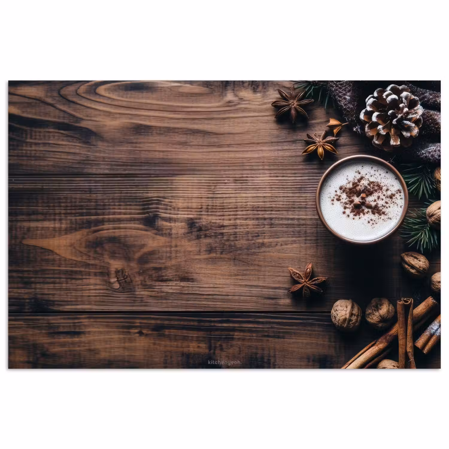 Winter - Houtlook - Stilleven poster papier klein -3d