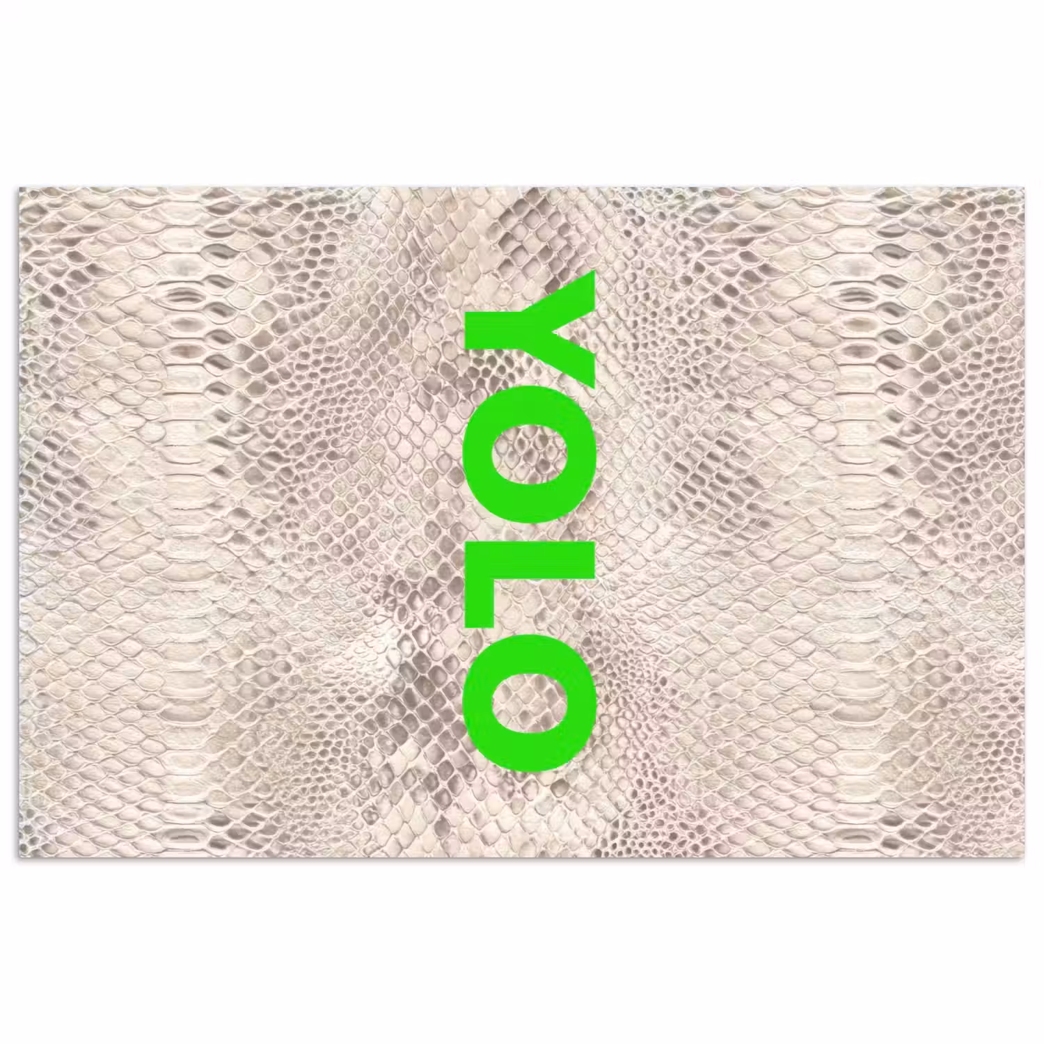 YOLO - Groen - Neon - Slangenprnt poster papier klein -3d