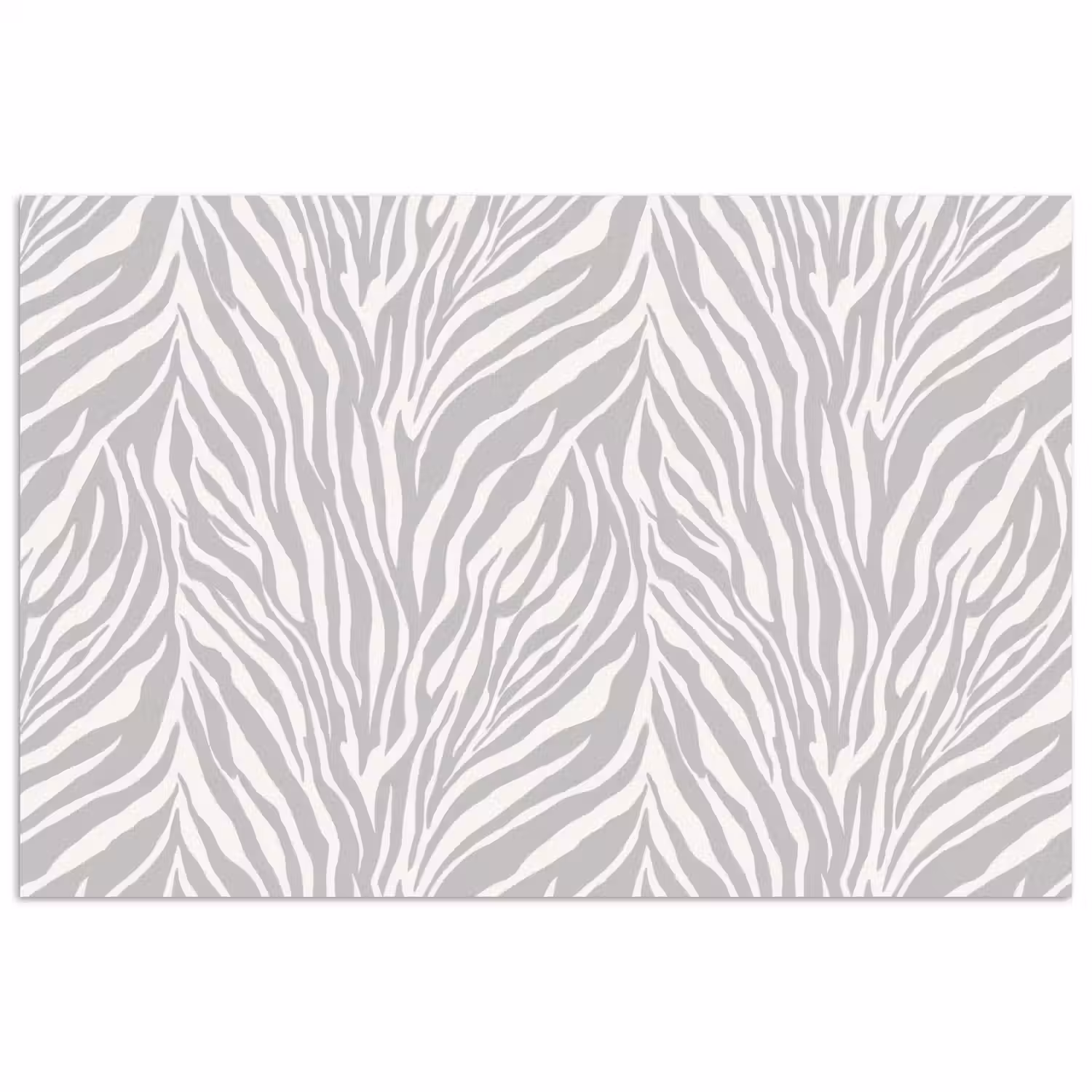Zebra - Motief - Grijs poster papier klein 62 -3d
