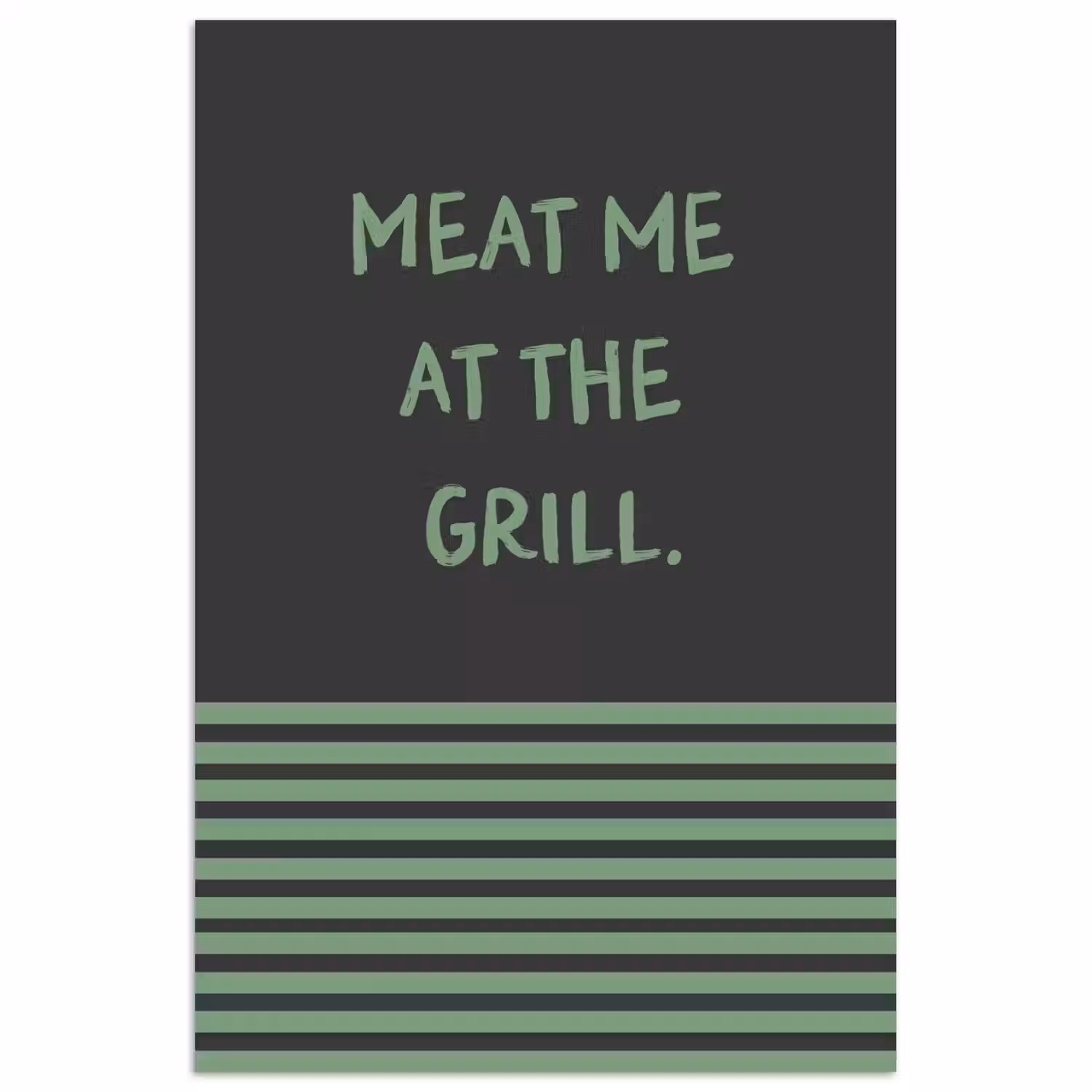 Quote - Groen - Grill - Zomer poster papier klein -3d