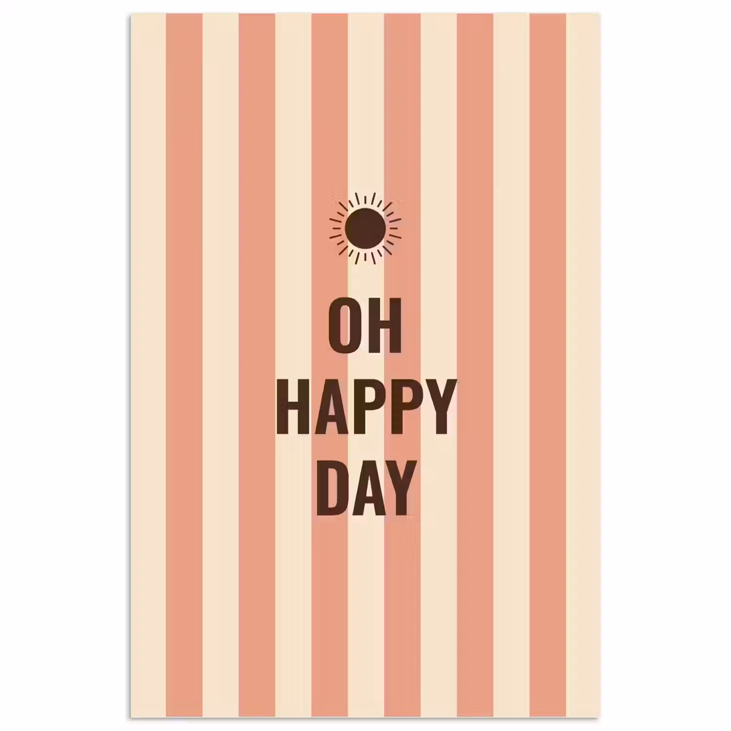 Quote - Zomer - Strepen poster papier klein -3d