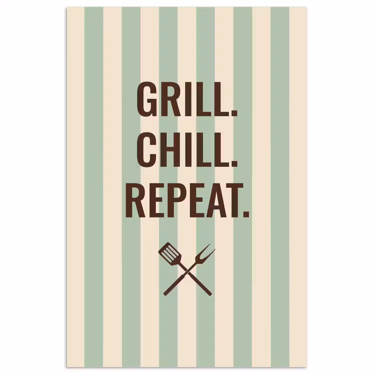 Quote - Strepen - Grill poster papier klein -3d