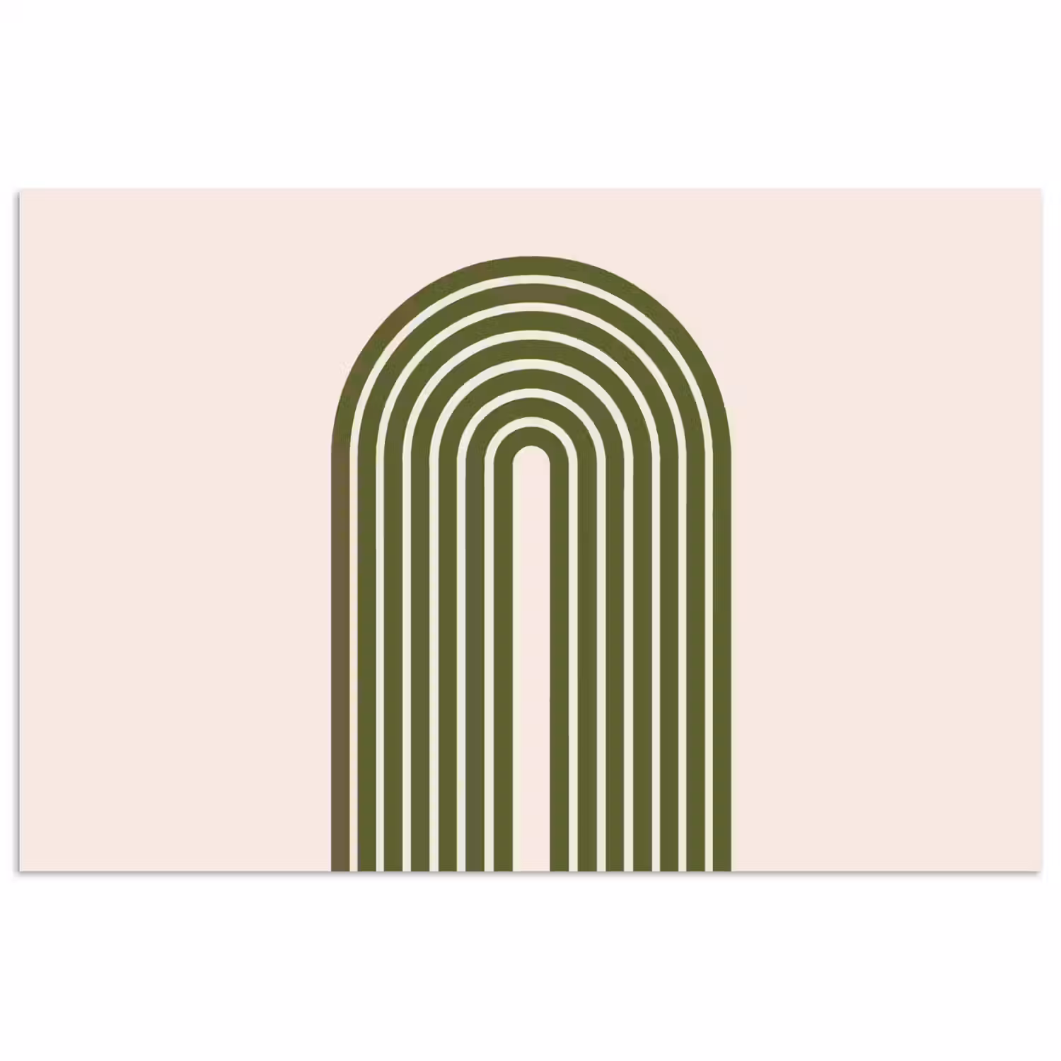 Abstract - Bogen - Modern - Groen - Kunst poster papier klein -3d