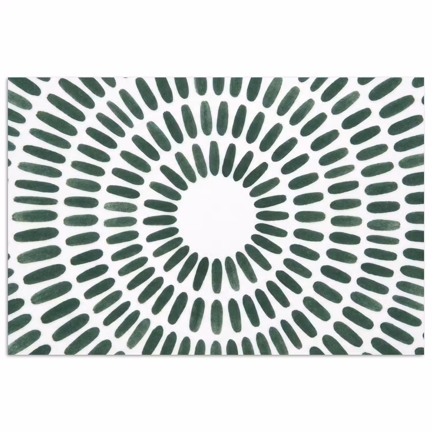 Abstract - Cirkel - Patroon - Modern - Groen poster papier klein -3d