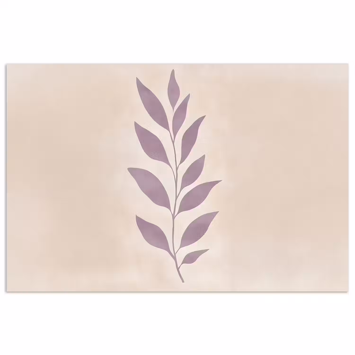 Tak - Bladeren - Minimalistisch - Beige poster papier klein -3d