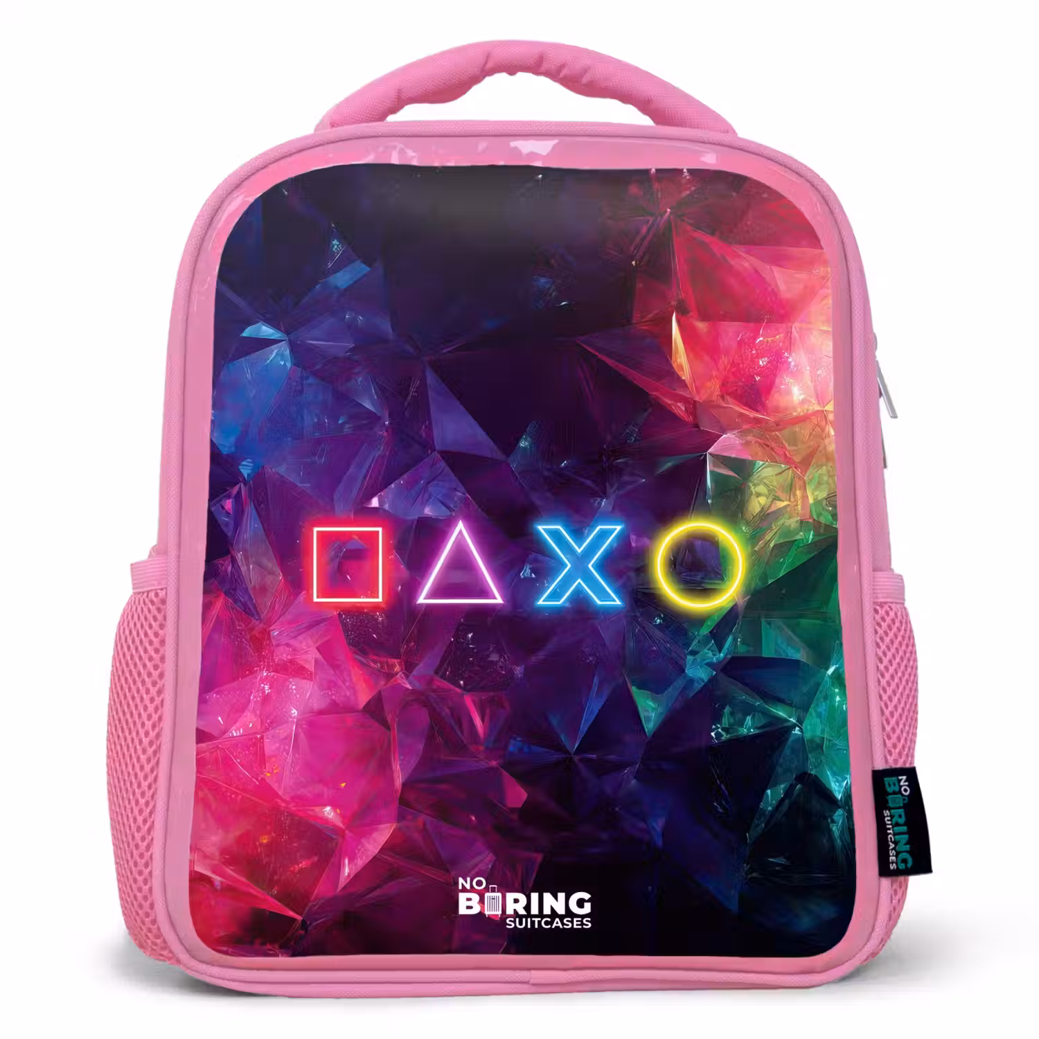 Controller - Symbolen - Neon Kinderrugzak - Roze middel -3d