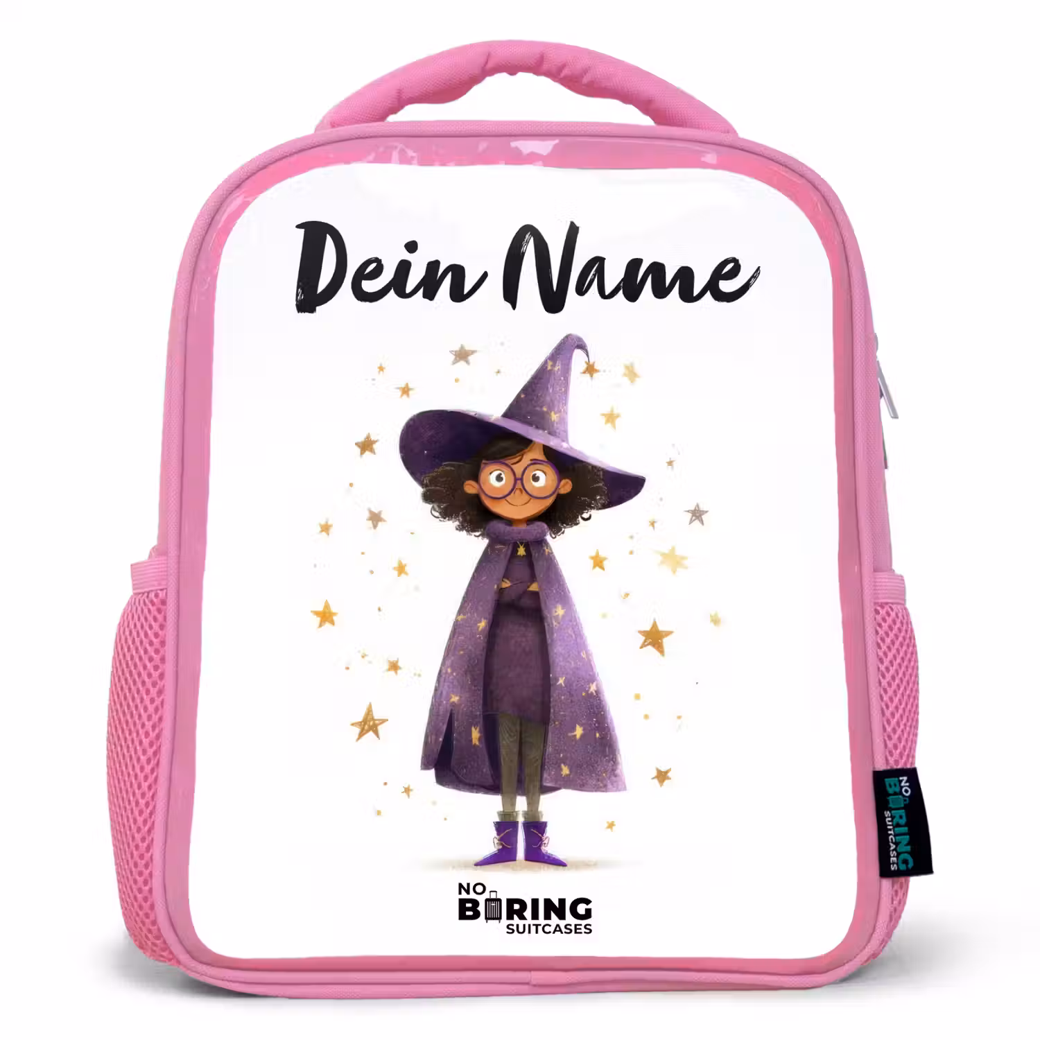 De paarse tovenaarsmantel Kinderrugzak - Roze middel -3d