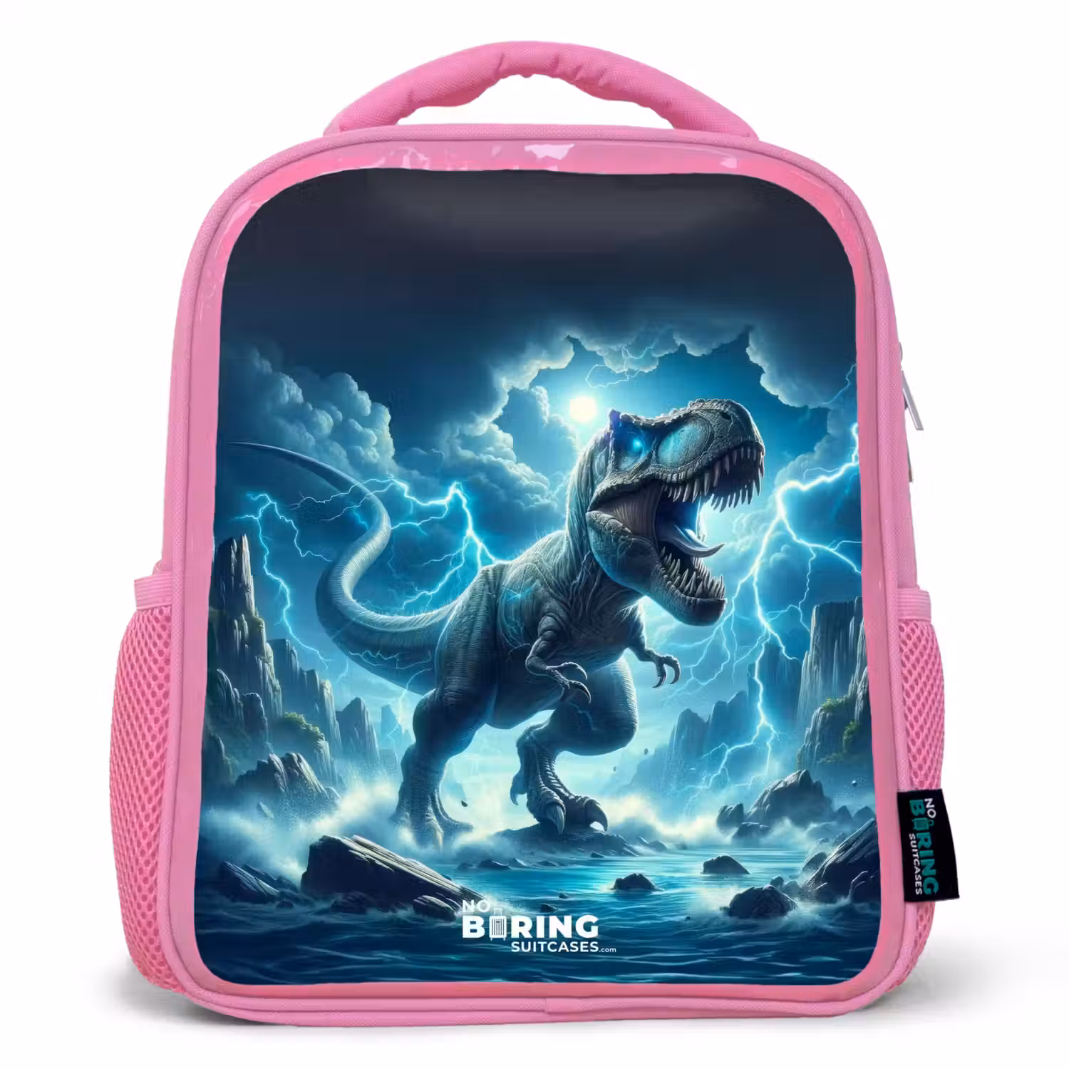 Donderslagdino Kinderrugzak - Roze middel -3d