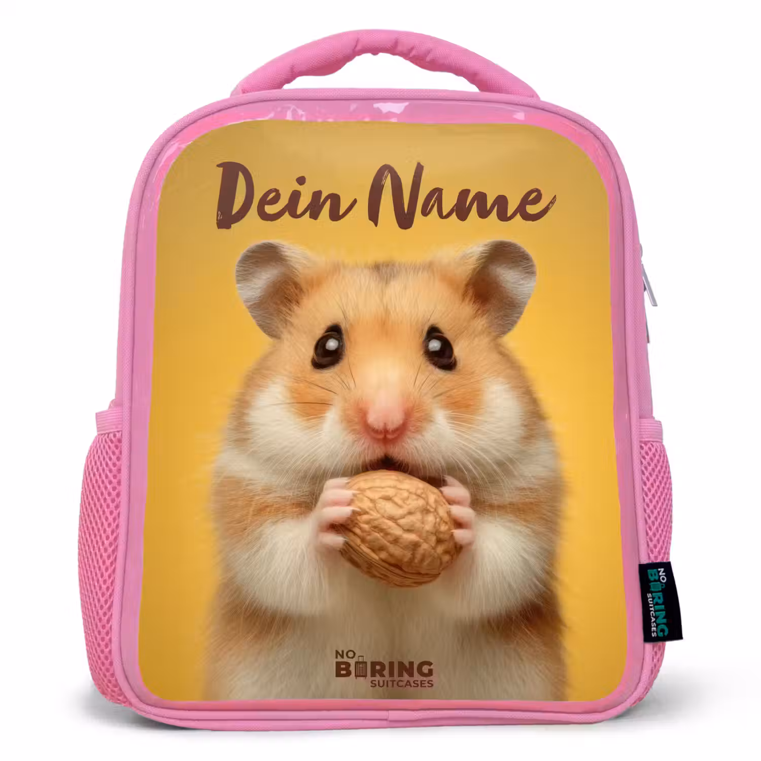Hamster - Walnoot - Dier Kinderrugzak - Roze middel -3d