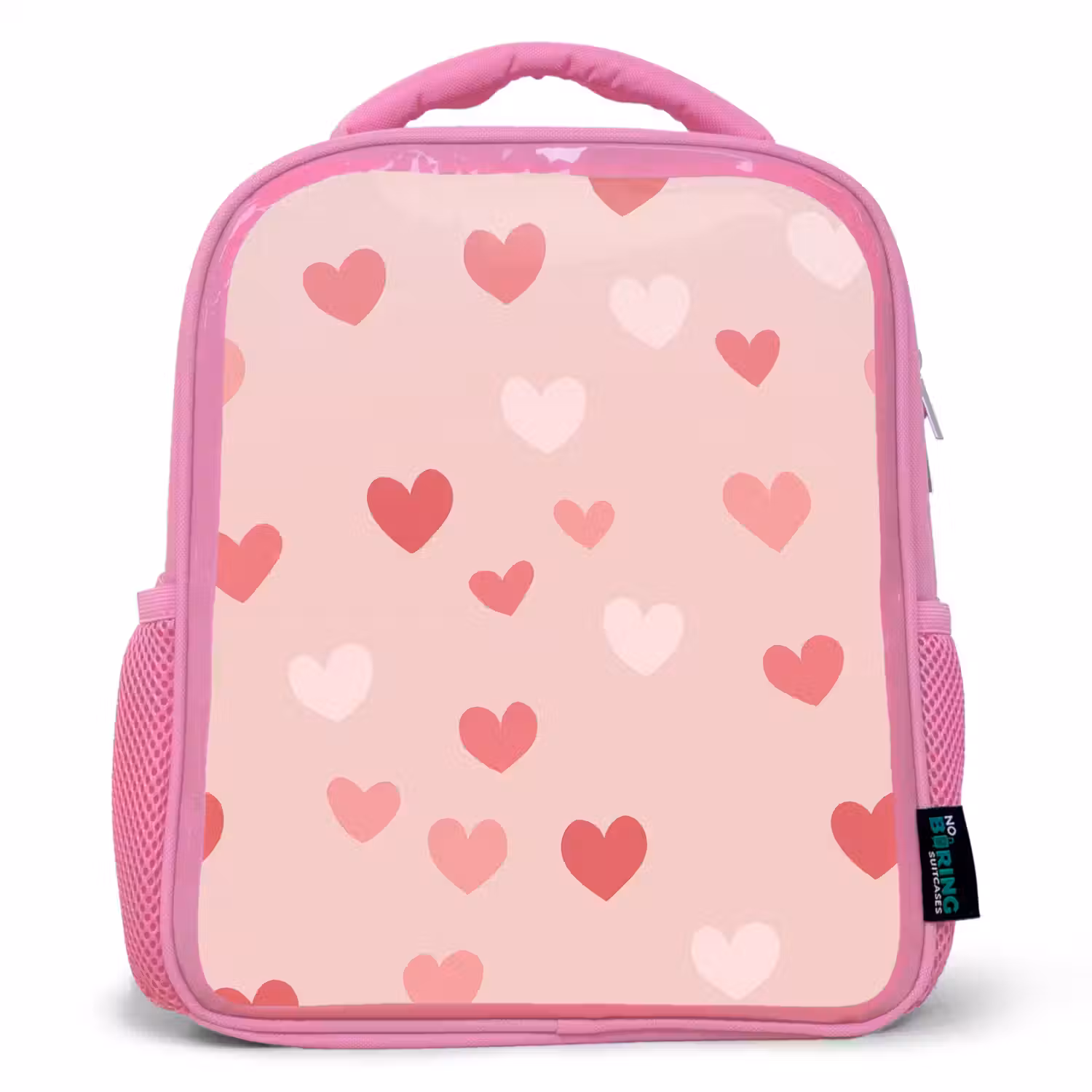 Hartjes - Patroon - Roze - Eenvoudig Kinderrugzak - Roze middel -3d