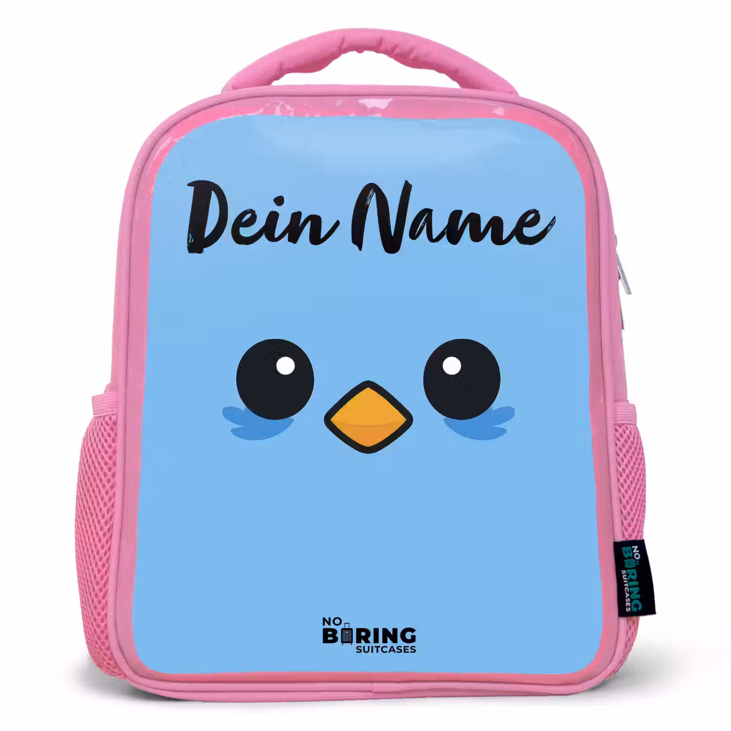 Kawai - Vogel - Blauw Kinderrugzak - Roze middel -3d