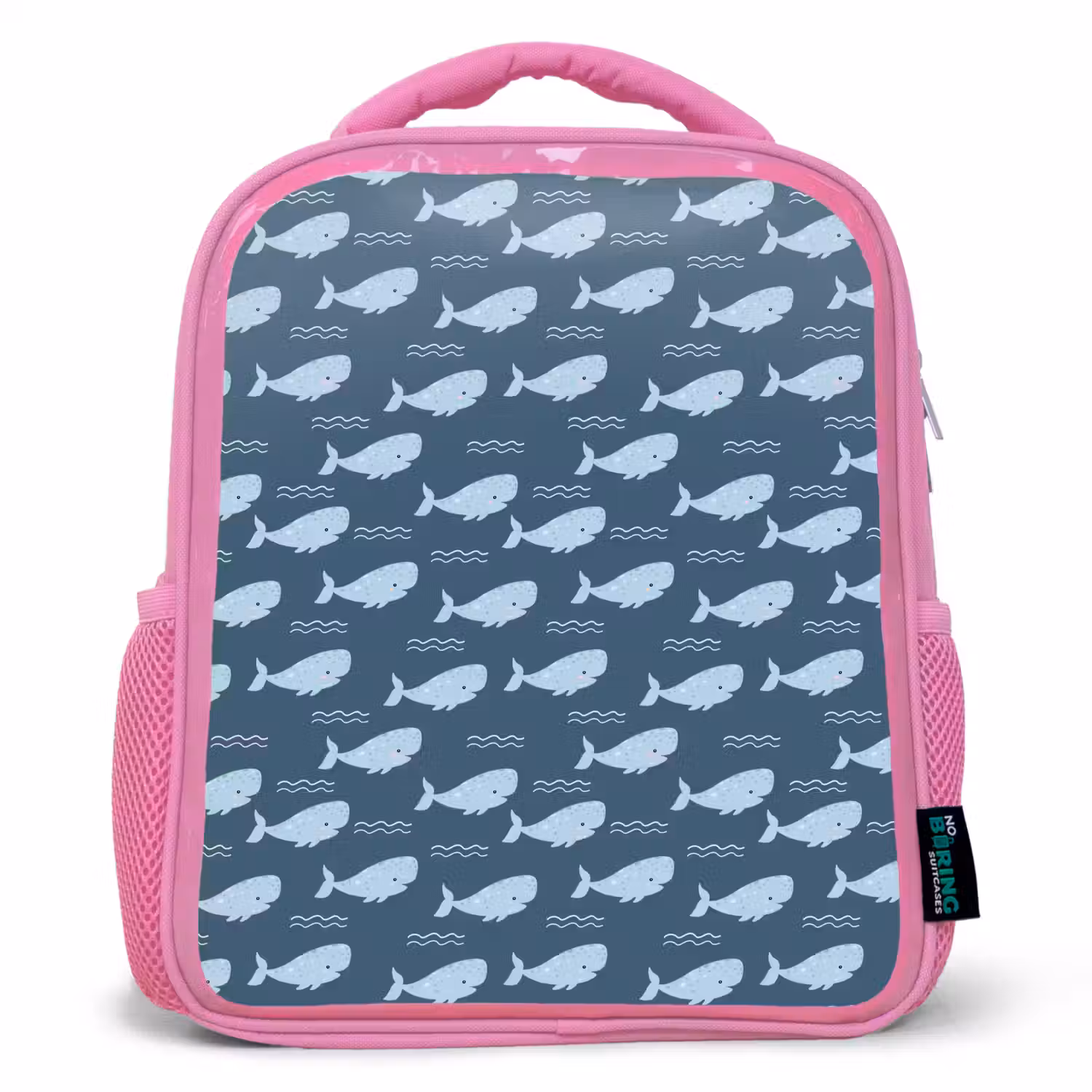 Klein - Oceaan - Golven - Blauw Kinderrugzak - Roze middel 863 -3d