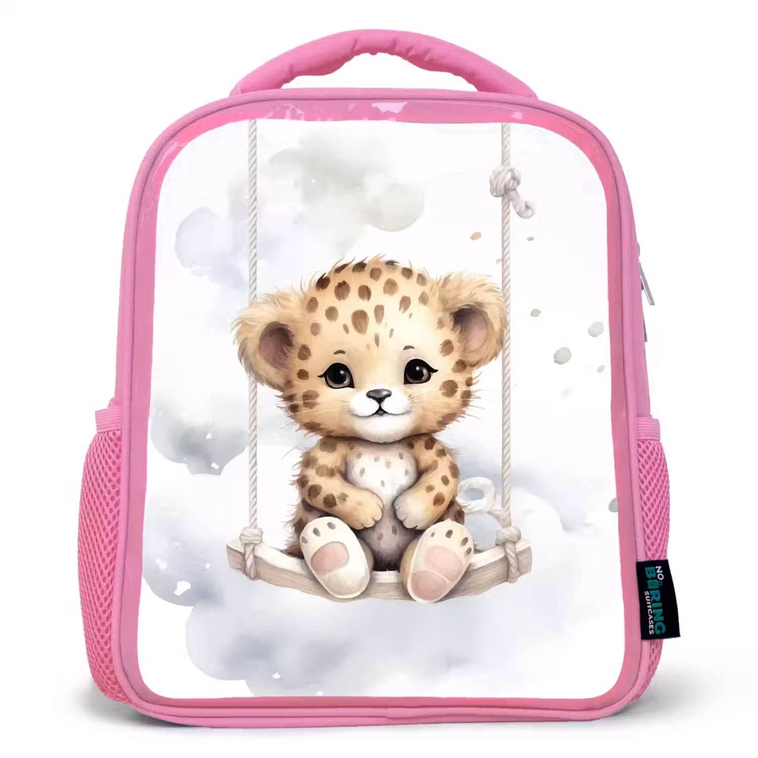 Luipaard - Dier - Kinderen Kinderrugzak - Roze middel -3d