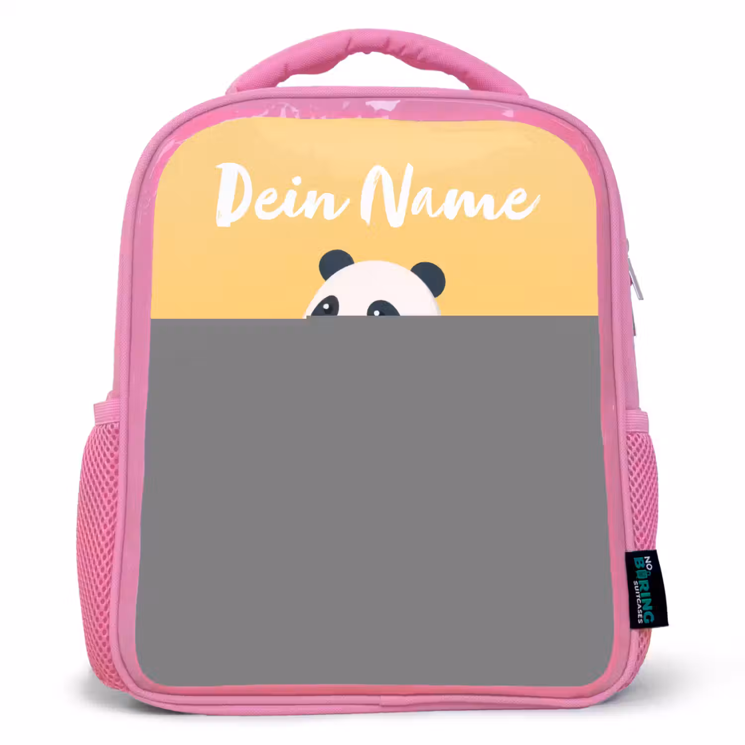 Panda - Step - Geel Kinderrugzak - Roze middel -3d
