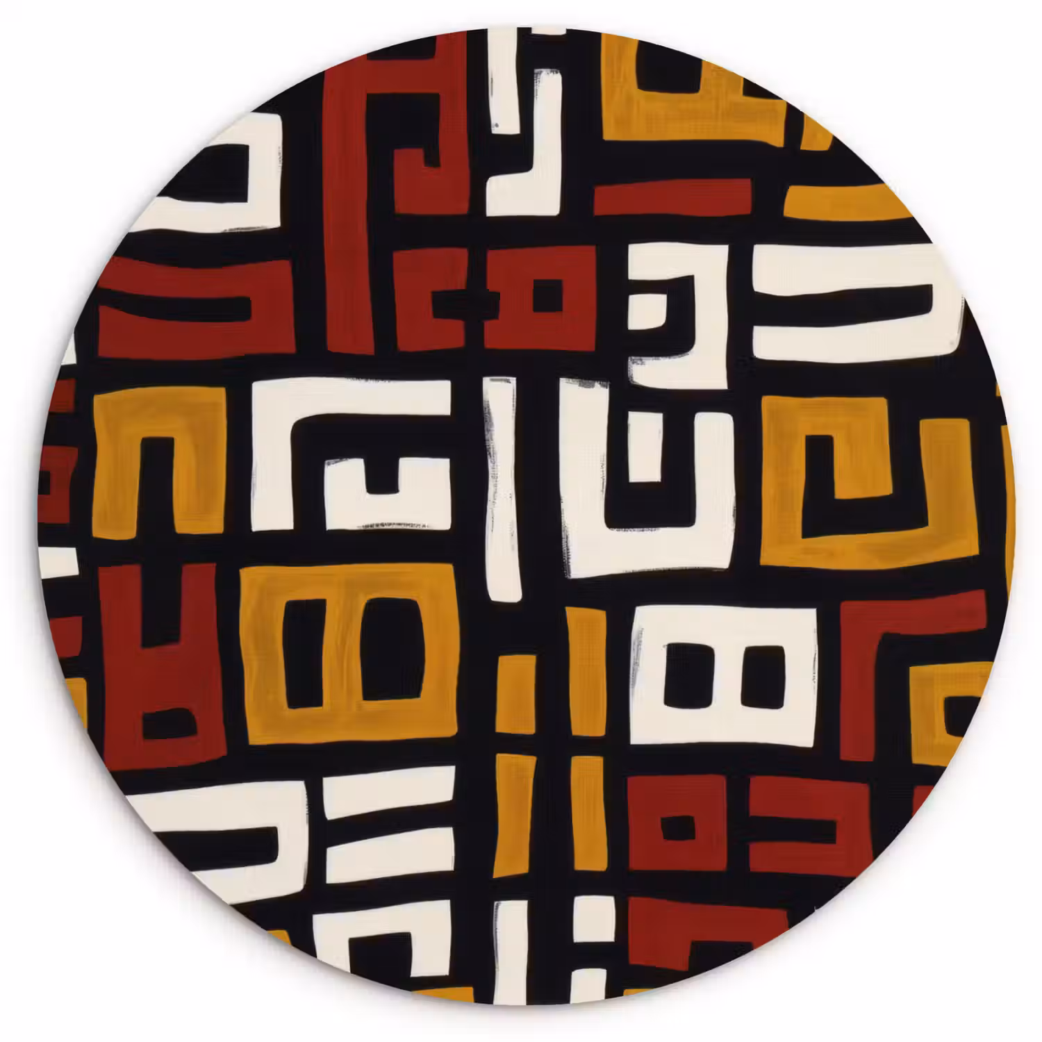 Abstract - Patroon - Rood Wandcirkel kunststof plaat 5mm dik klein -3d