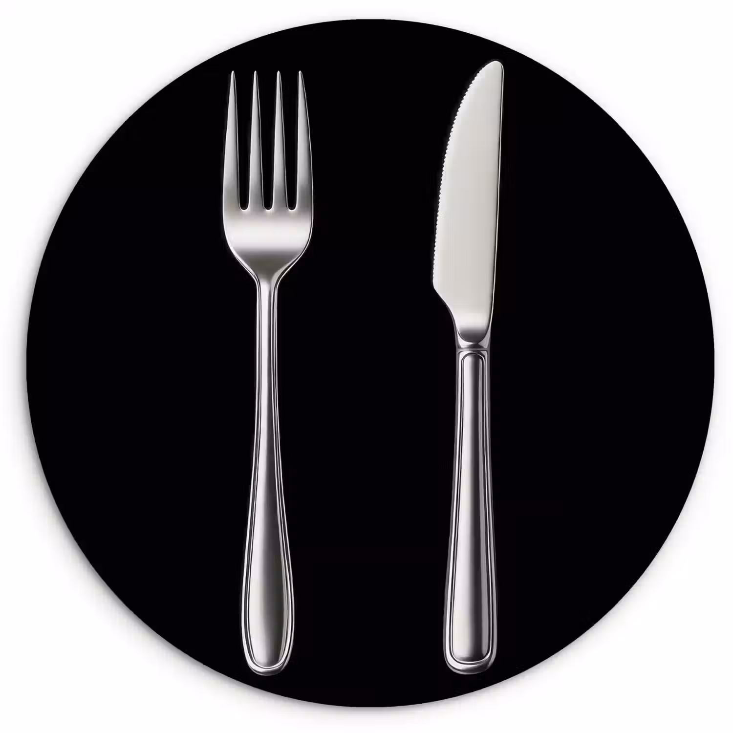 Bestek - Klassiek - Elegant Wandcirkel kunststof plaat 5mm dik klein -3d