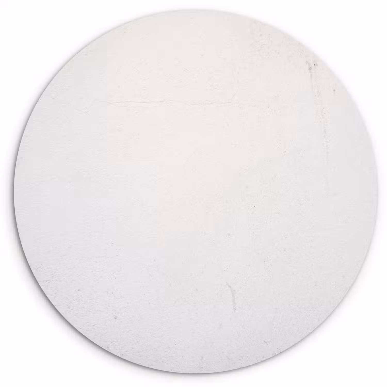 Beton - Wit - Modern Wandcirkel kunststof plaat 5mm dik klein -3d