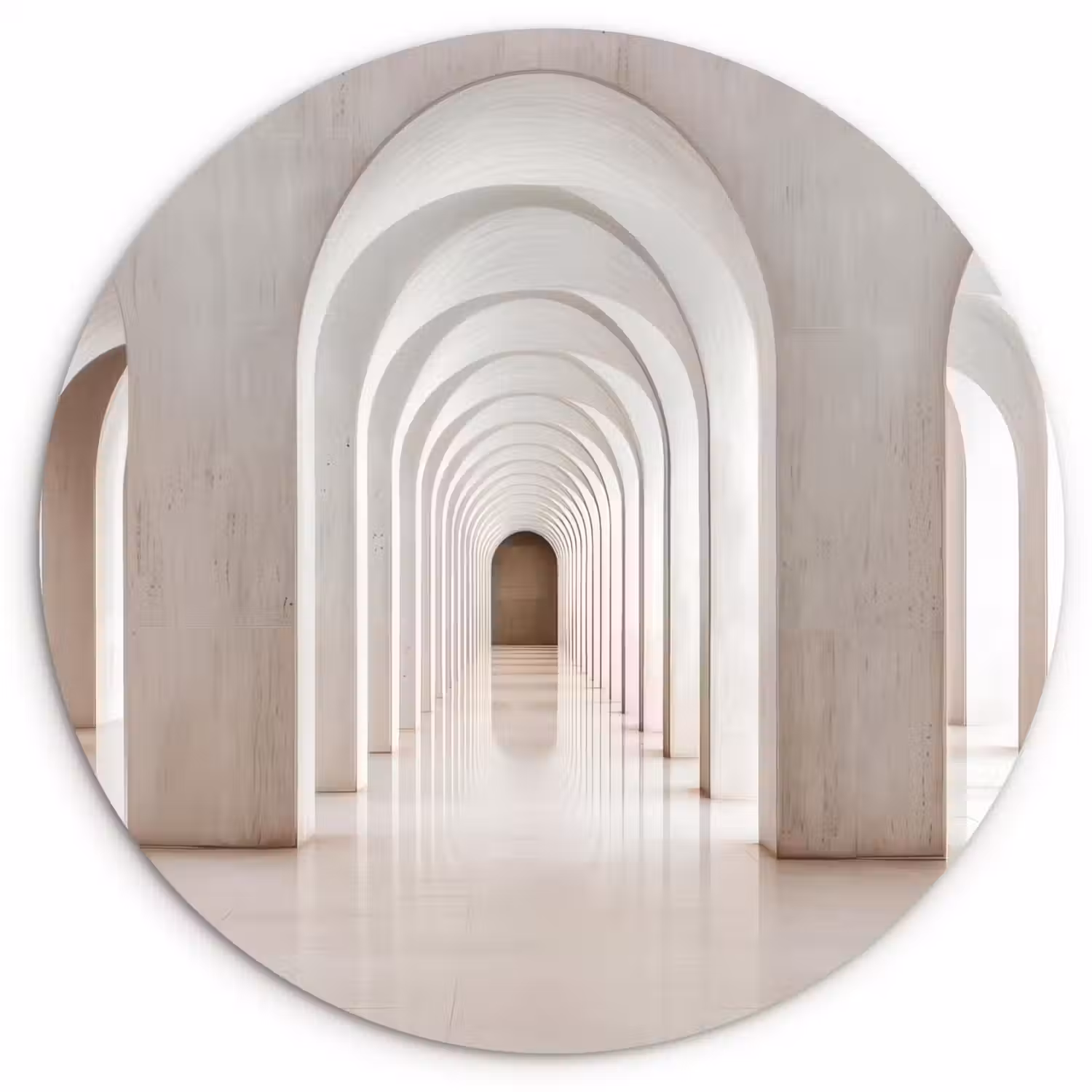 Hal - Bogen - Symmetrisch - Modern Wandcirkel kunststof plaat 5mm dik klein -3d