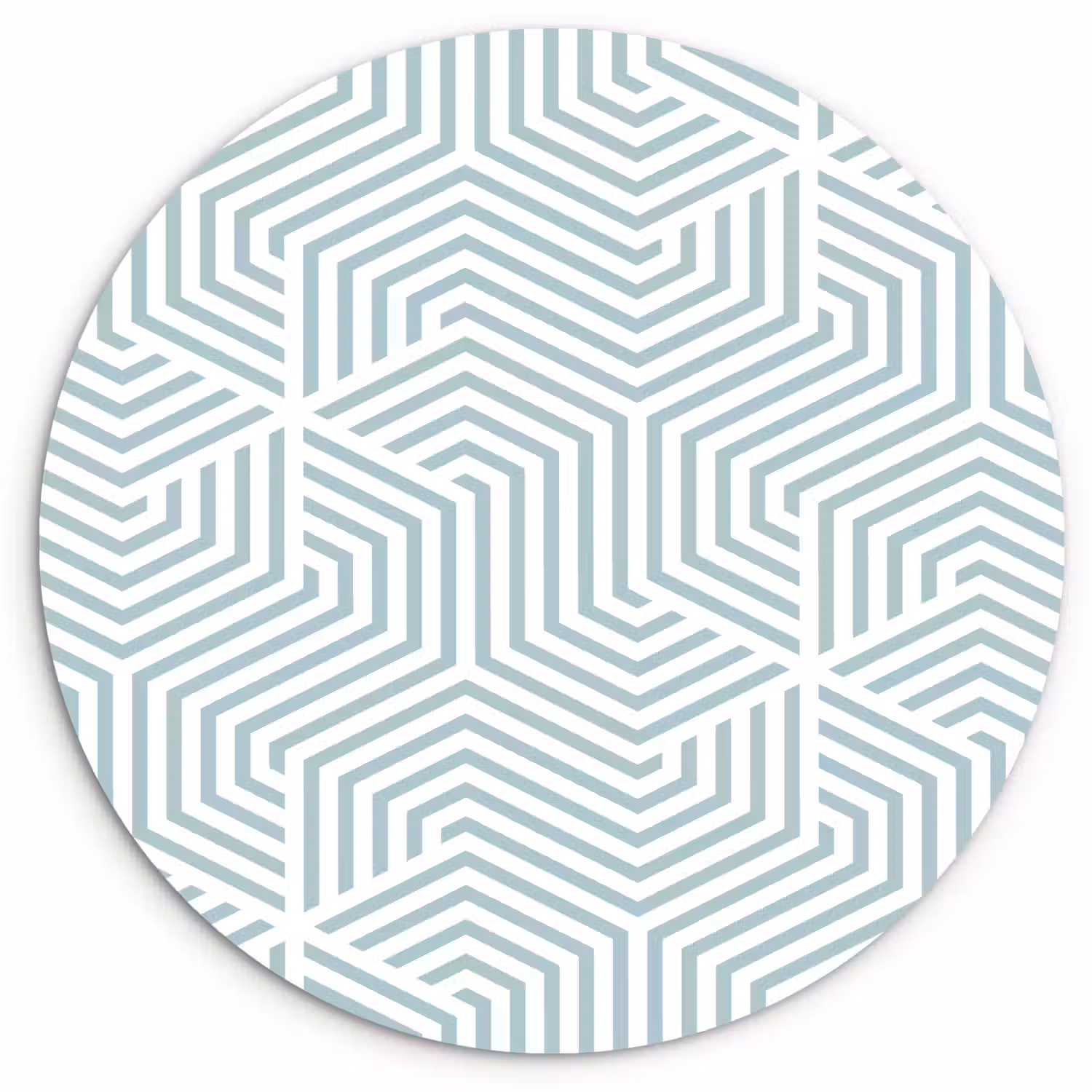 Geometrie - Lijn - Groen - Patroon Wandcirkel kunststof plaat 5mm dik klein 188 -3d