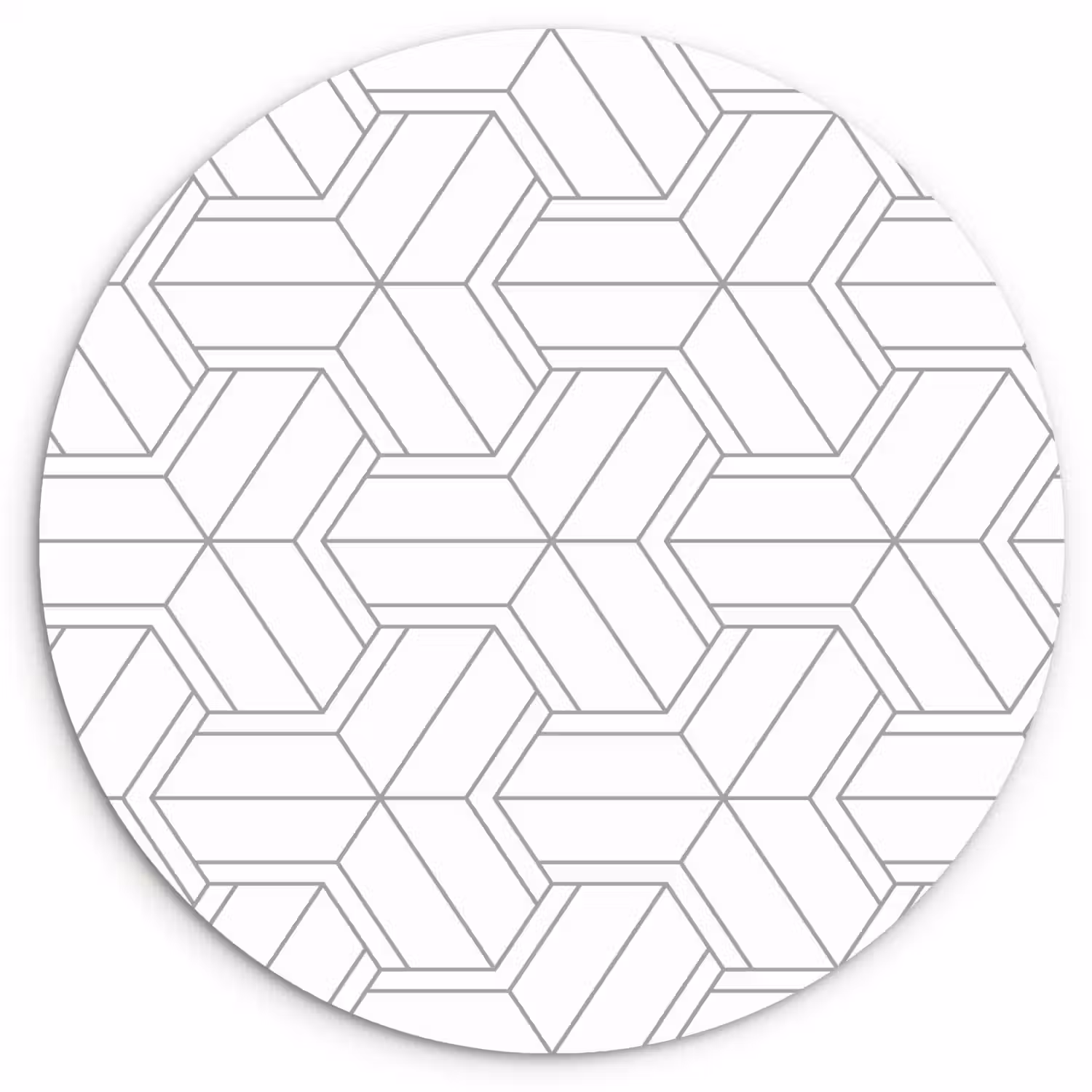Design - Geometrie - Patroon - Lijn Wandcirkel kunststof plaat 5mm dik klein 188 -3d