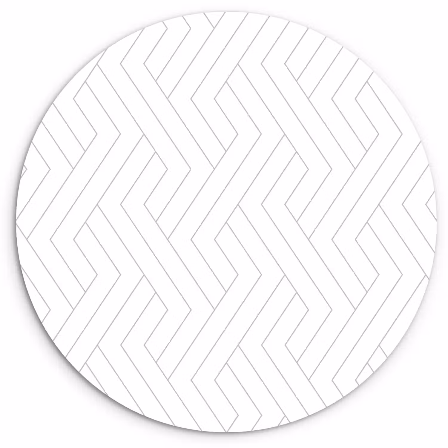 Grafisch - Patroon - Modern - Schuin Wandcirkel kunststof plaat 5mm dik klein 188 -3d