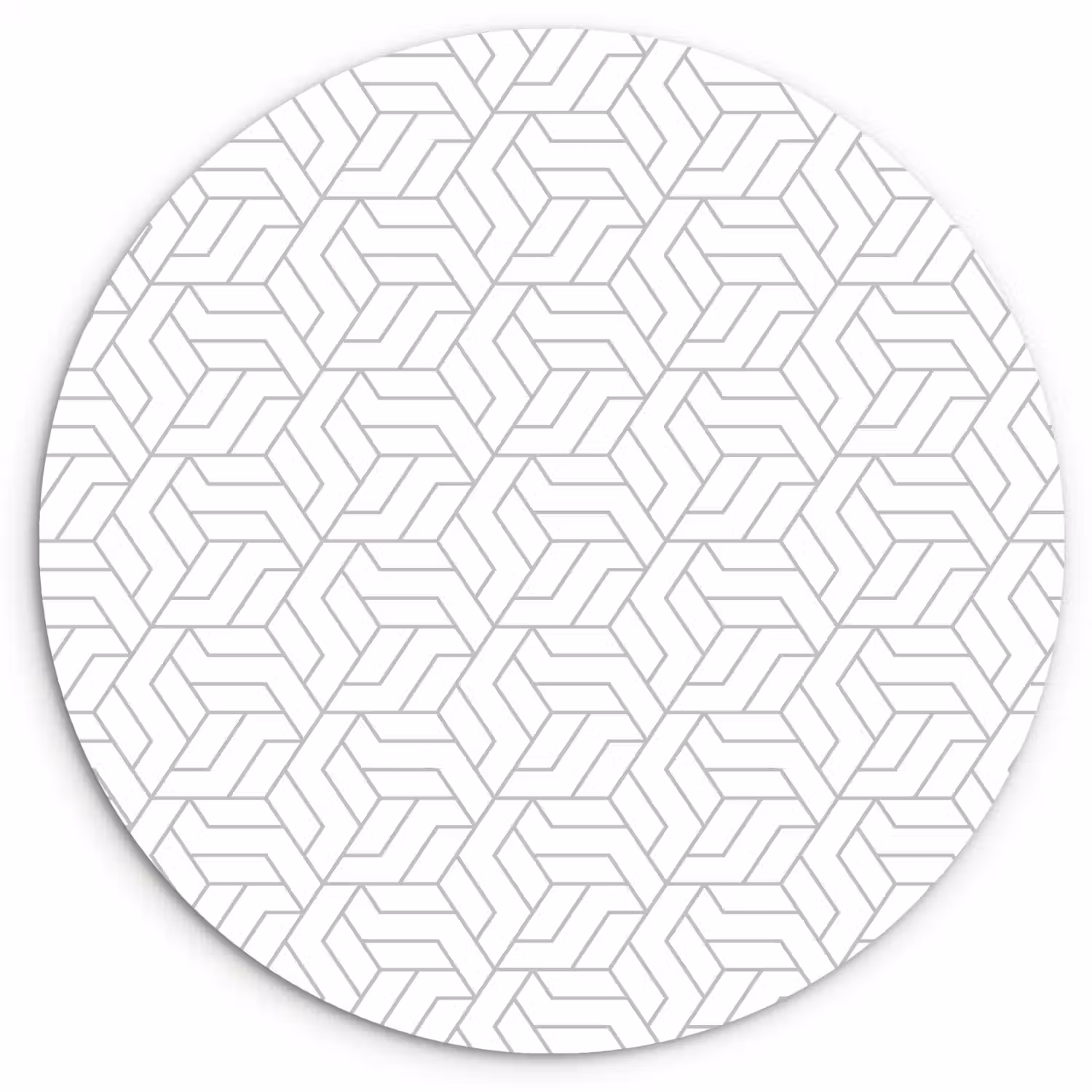 Grafisch - Patroon - Modern - Hexagon Wandcirkel kunststof plaat 5mm dik klein 188 -3d