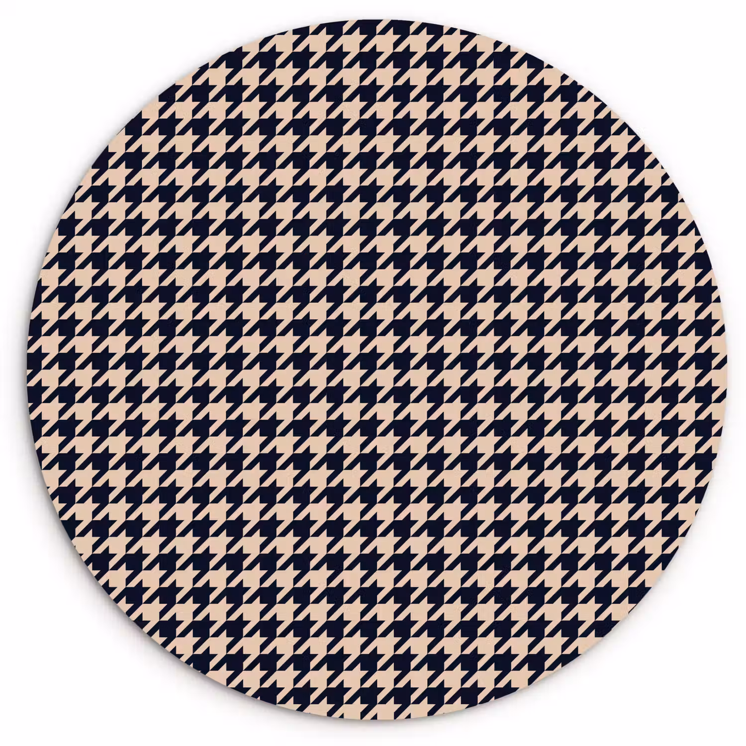 Plaid - Patroon - Ruit - Donkerblauw Wandcirkel kunststof plaat 5mm dik klein 188 -3d