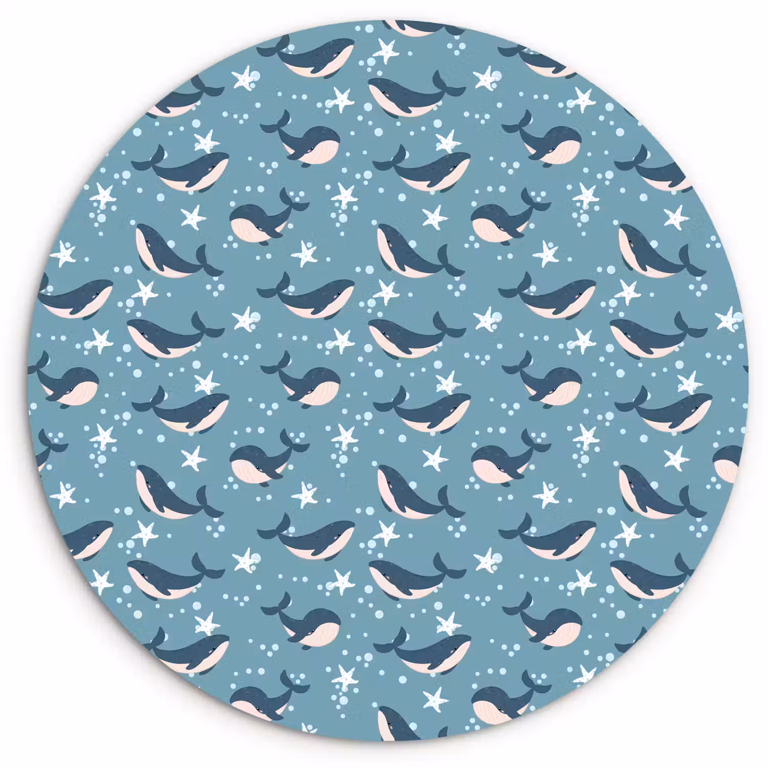 Klein - Oceaan - Walvis - Zeester Wandcirkel kunststof plaat 5mm dik klein 188 -3d
