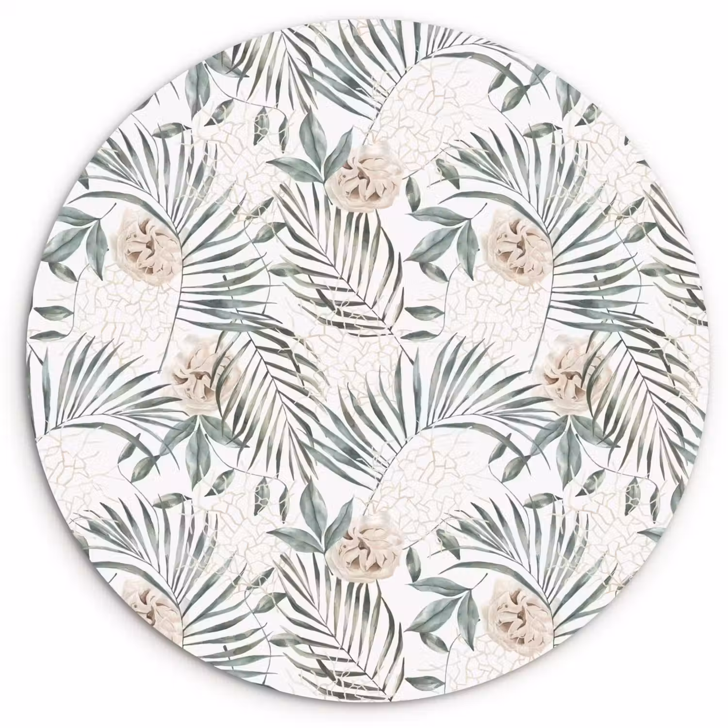 Monstera - Palmblad - Jungle - Tropisch Wandcirkel kunststof plaat 5mm dik klein -3d