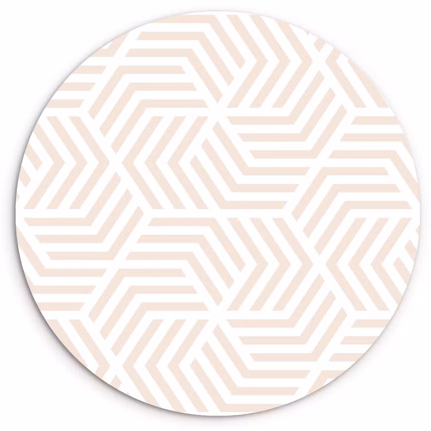 Patroon - Geometrie - Design - Pastel Wandcirkel kunststof plaat 5mm dik klein 188 -3d