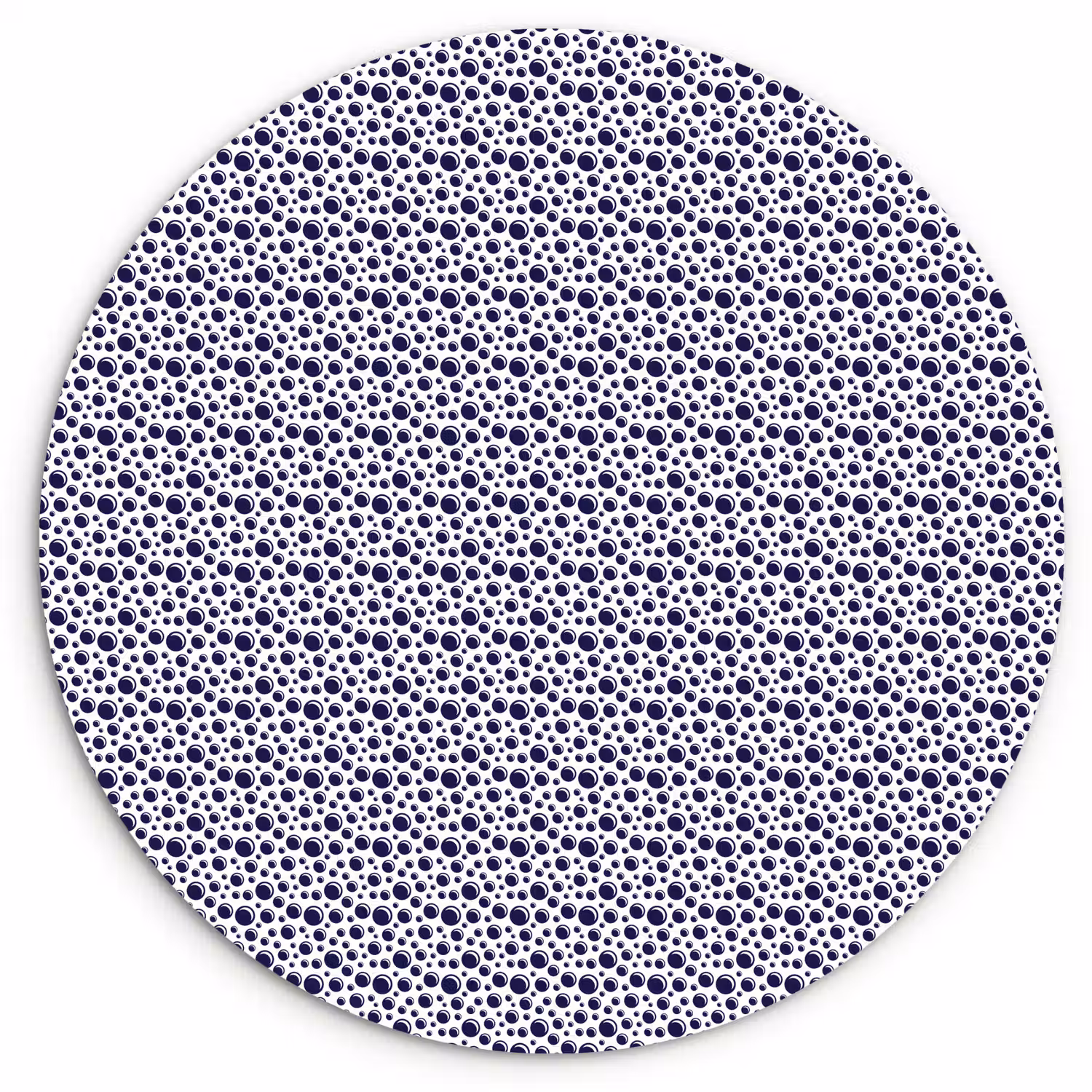 Oceaan - Bubbel - Blauw - Wit Wandcirkel kunststof plaat 5mm dik klein 188 -3d