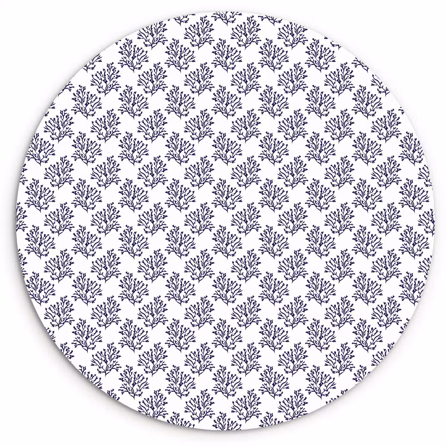 Oceaan - Koraal - Blauw - Wit Wandcirkel kunststof plaat 5mm dik klein 188 -3d