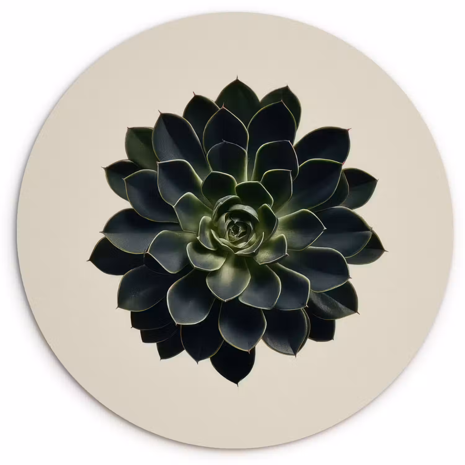 Rozet - Cirkelvormig - Donkergroen Wandcirkel kunststof plaat 5mm dik klein -3d