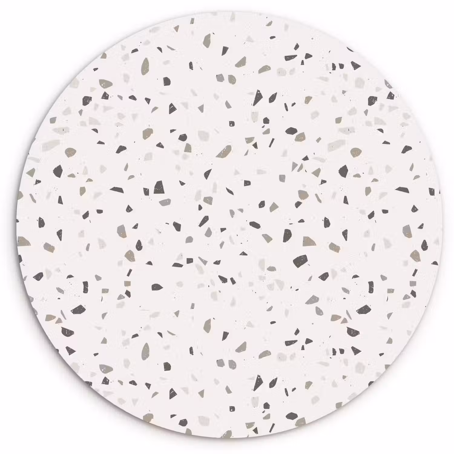 Terrazzo - Patroon - Créme Wandcirkel kunststof plaat 5mm dik klein 188 -3d