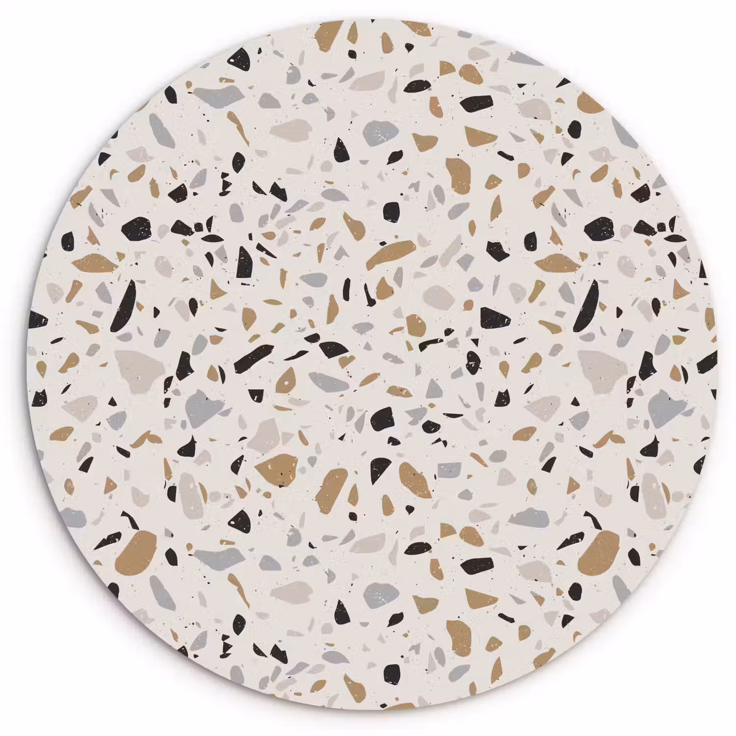 Terrazzo - Patroon - Staal Wandcirkel kunststof plaat 5mm dik klein 188 -3d
