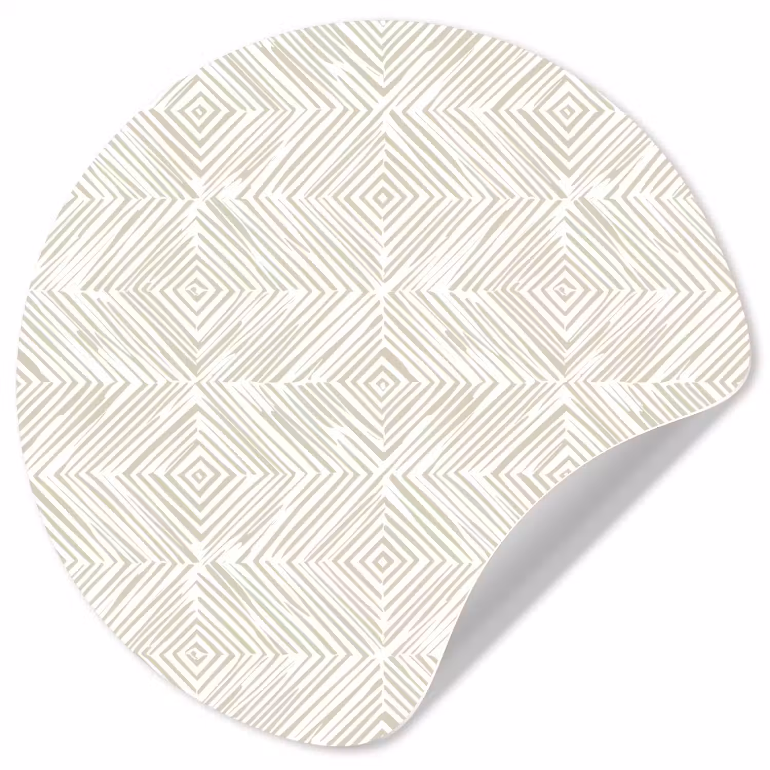 Abstract - Ruiten - Beige Wandcirkel behangsticker klein 186 -3d