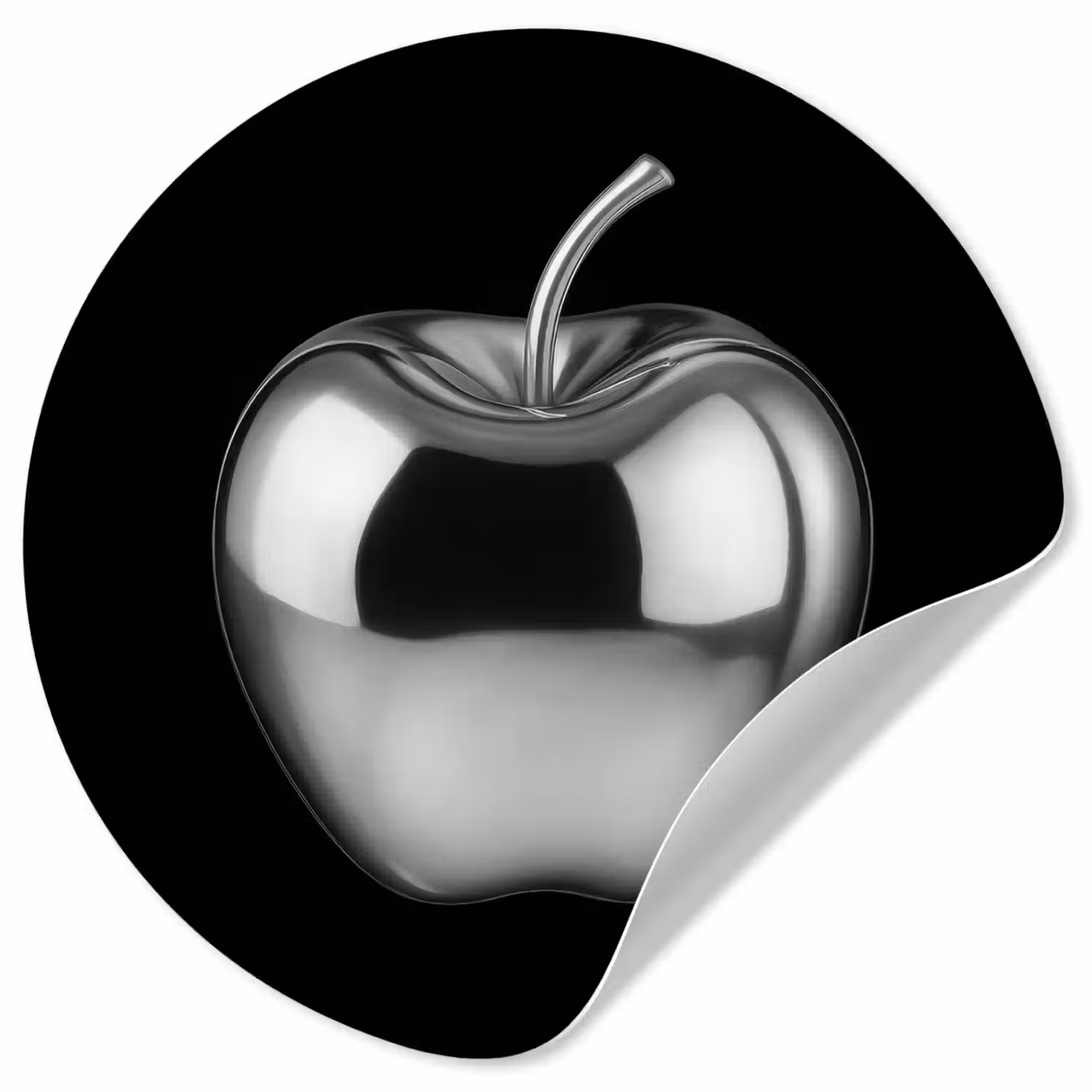 Appel - Metallic - Symmetrisch Wandcirkel behangsticker klein -3d