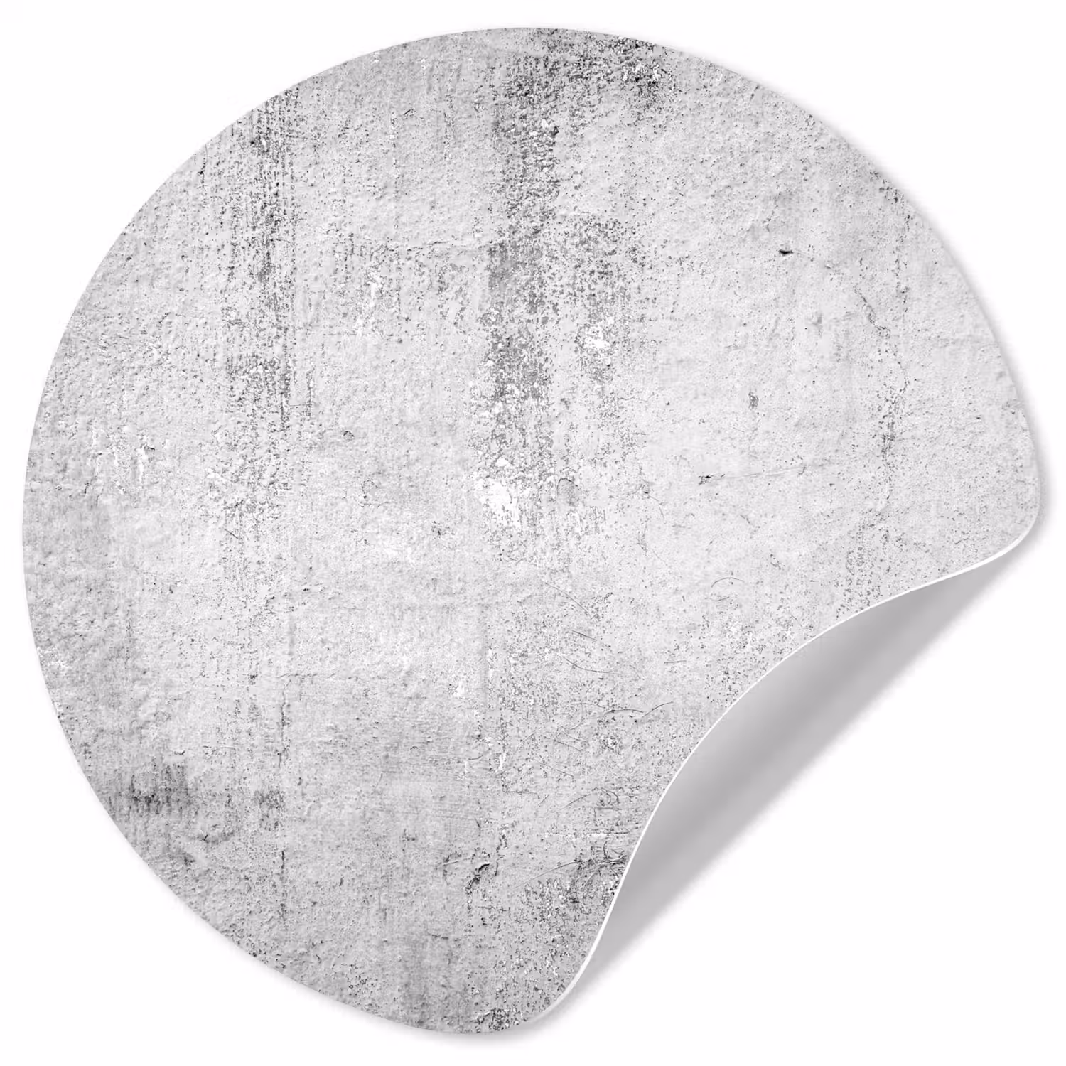 Beton - Grijs - Patroon - Vintage - Industrieel Wandcirkel behangsticker klein -3d