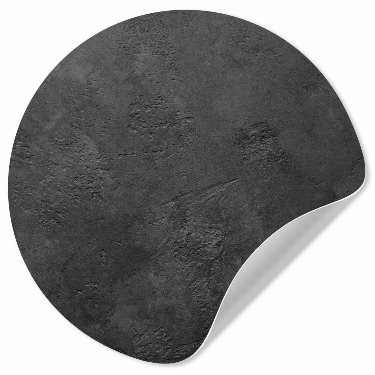 Beton - Structuur - Industrieel - Zwart - Grijs Wandcirkel behangsticker klein -3d