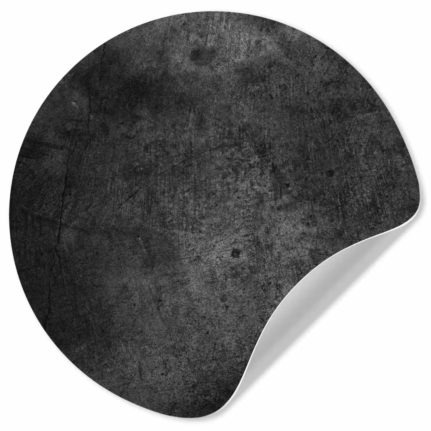 Beton - Structuur - Retro - Zwart - Grijs - Rustiek Wandcirkel behangsticker klein -3d