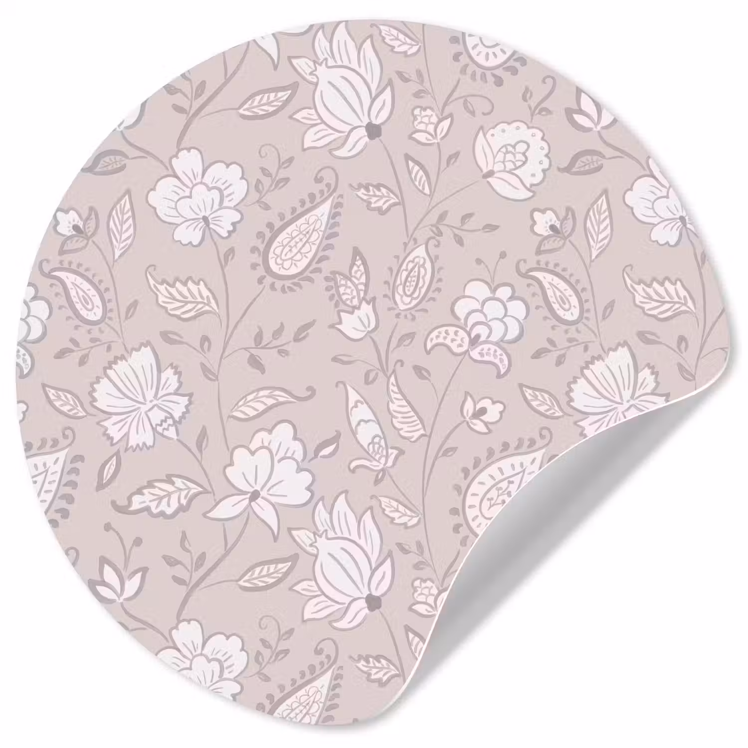 Bloemen - Getekend - Lavendel Wandcirkel behangsticker klein 186 -3d