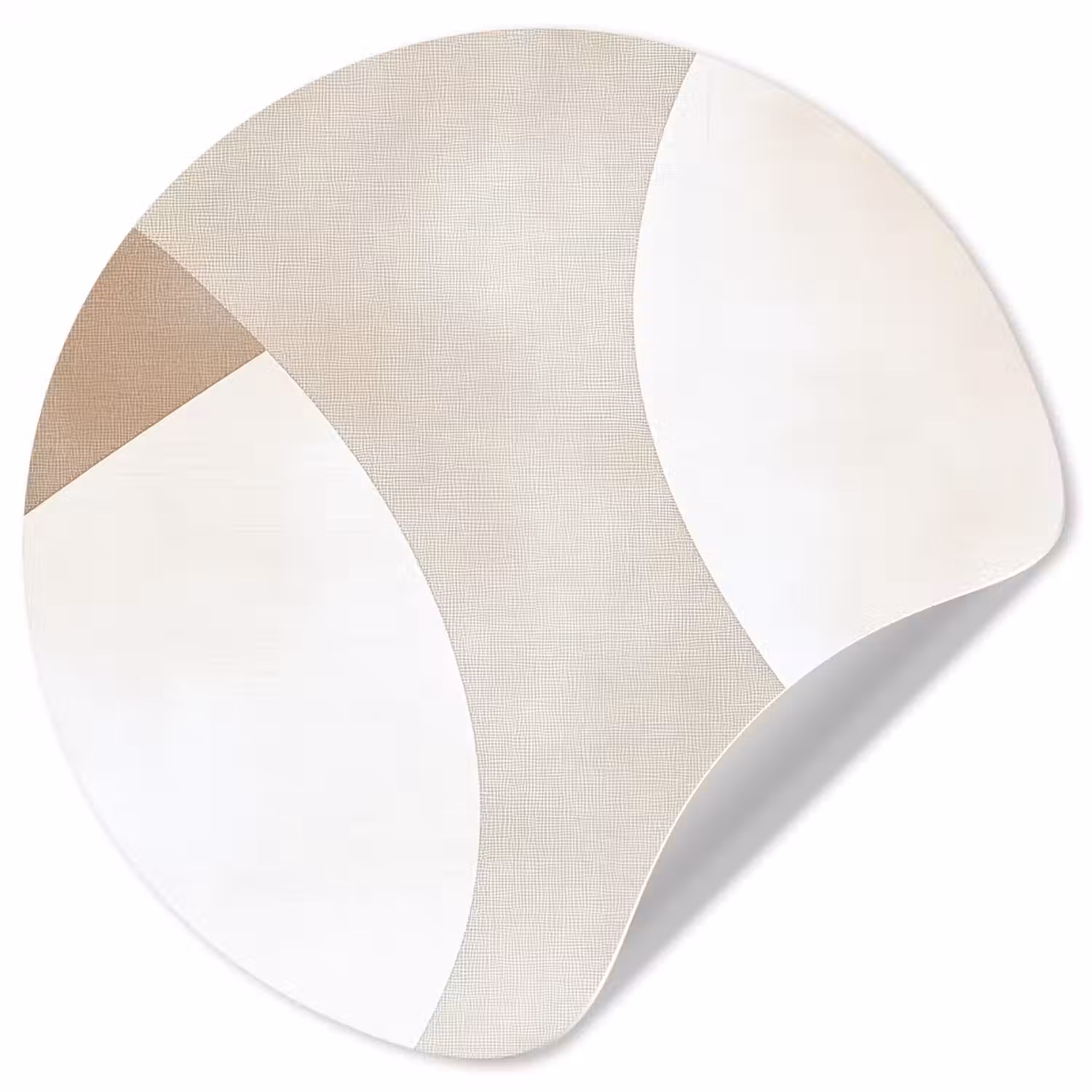 Bruin - Japandi - Abstract Wandcirkel behangsticker klein -3d