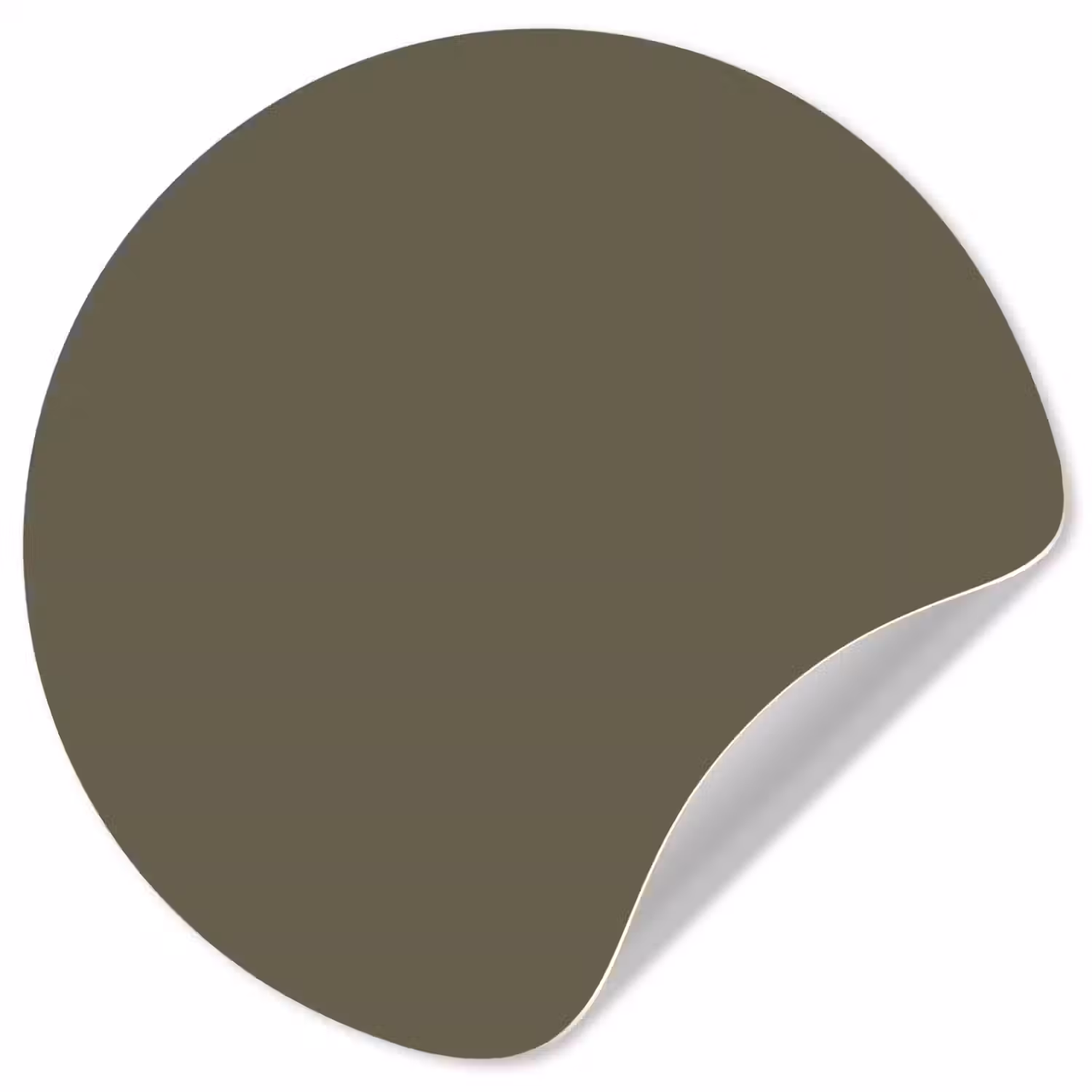 Deep - Khaki - Groen Wandcirkel behangsticker klein 186 -3d