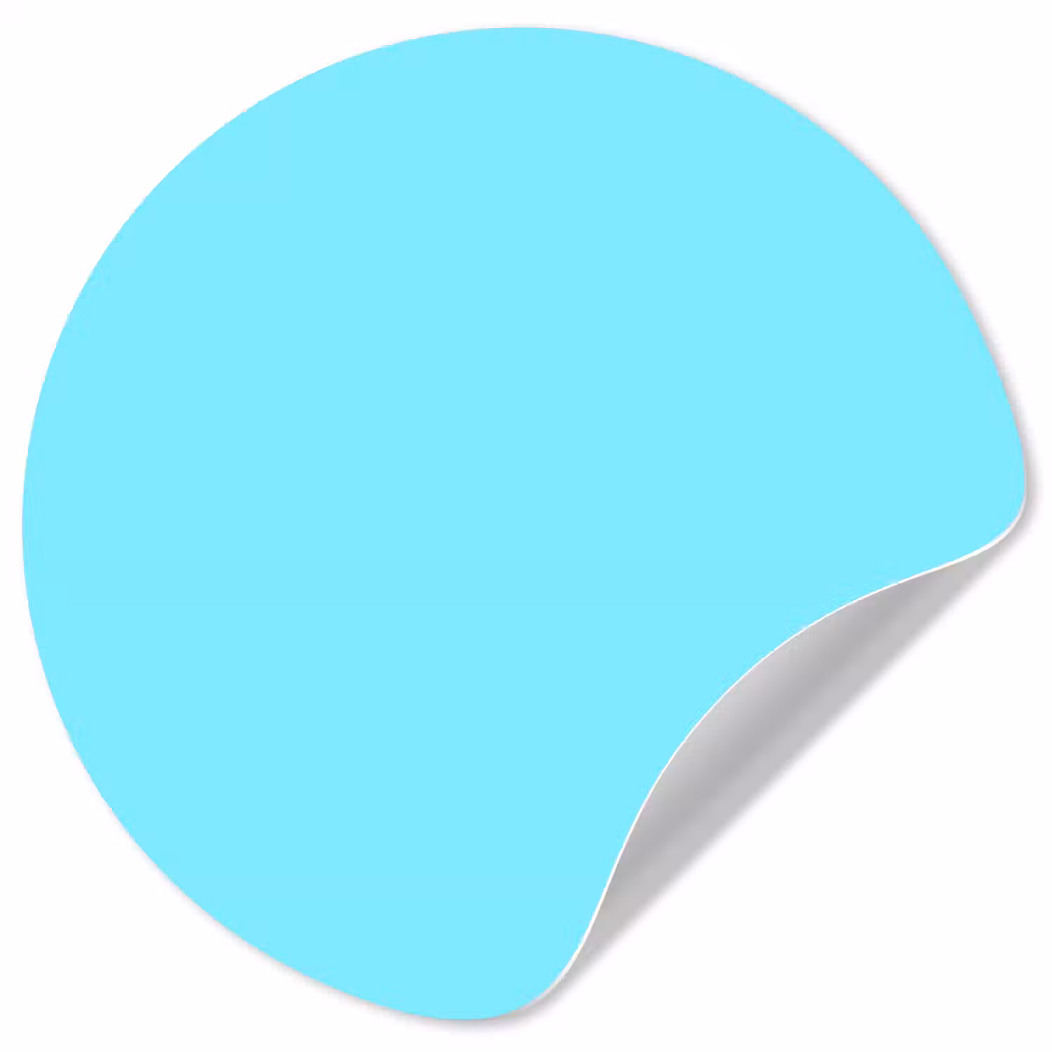 Electric - Cyan - Blauw Wandcirkel behangsticker klein 186 -3d