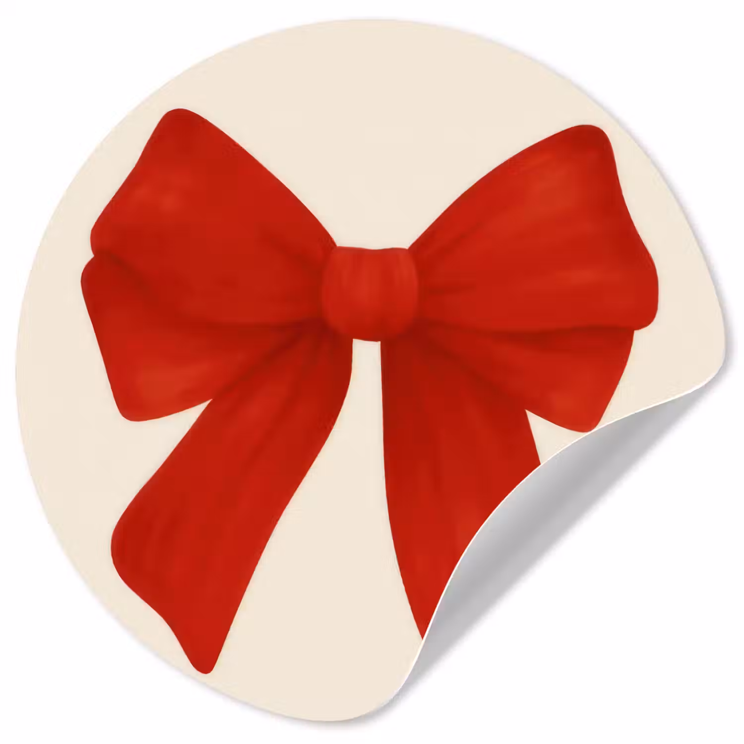 Strik - Symmetrisch - Rood - Lint Wandcirkel behangsticker klein -3d