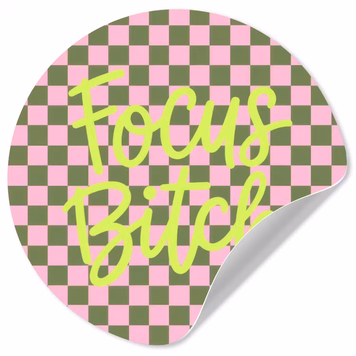 Focus - Vakken - Roze Wandcirkel behangsticker klein -3d